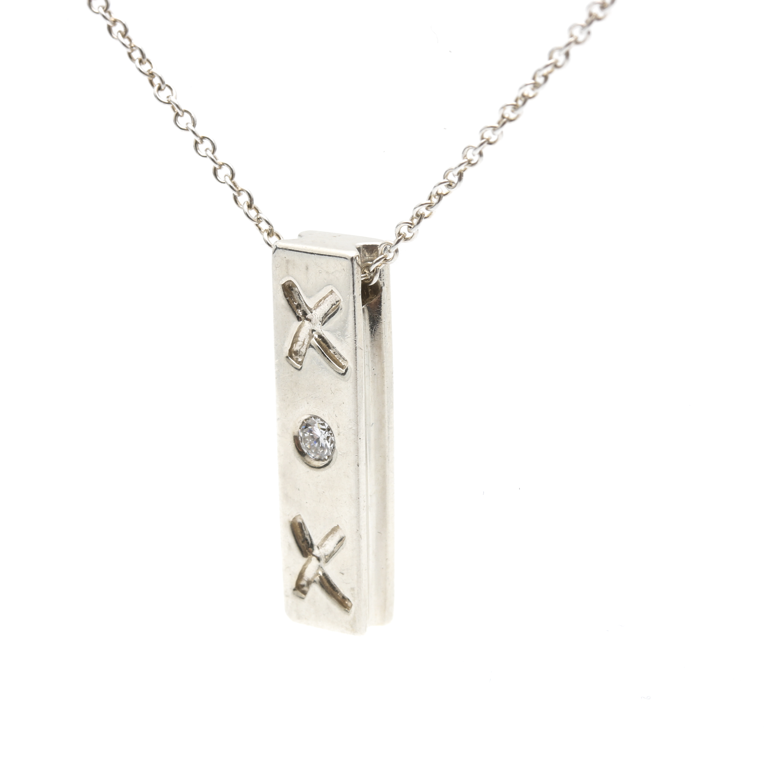 Tiffany & Co. Paloma Picasso Sterling Silver and Diamond Pendant Necklace