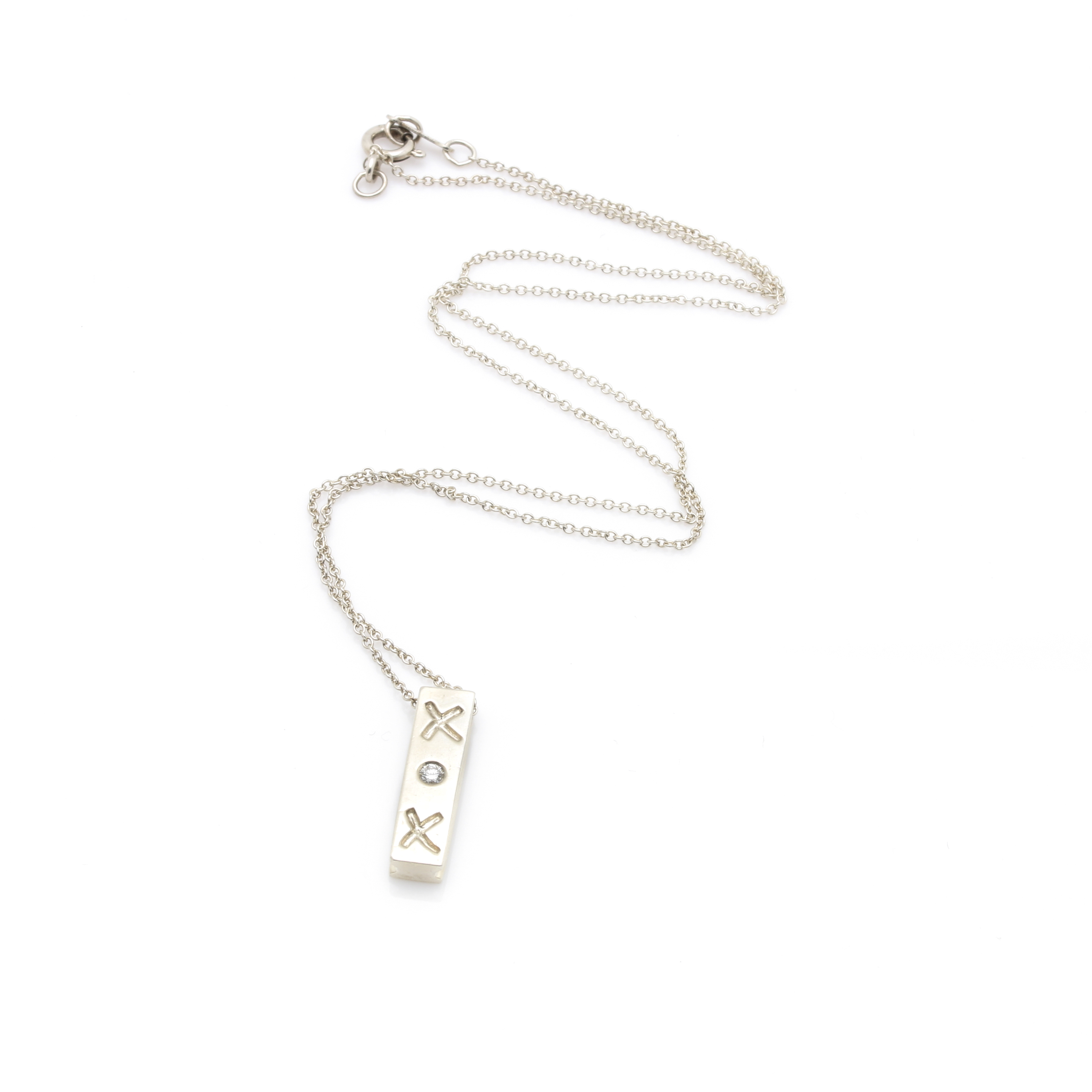 Tiffany & Co. Paloma Picasso Sterling Silver and Diamond Pendant Necklace