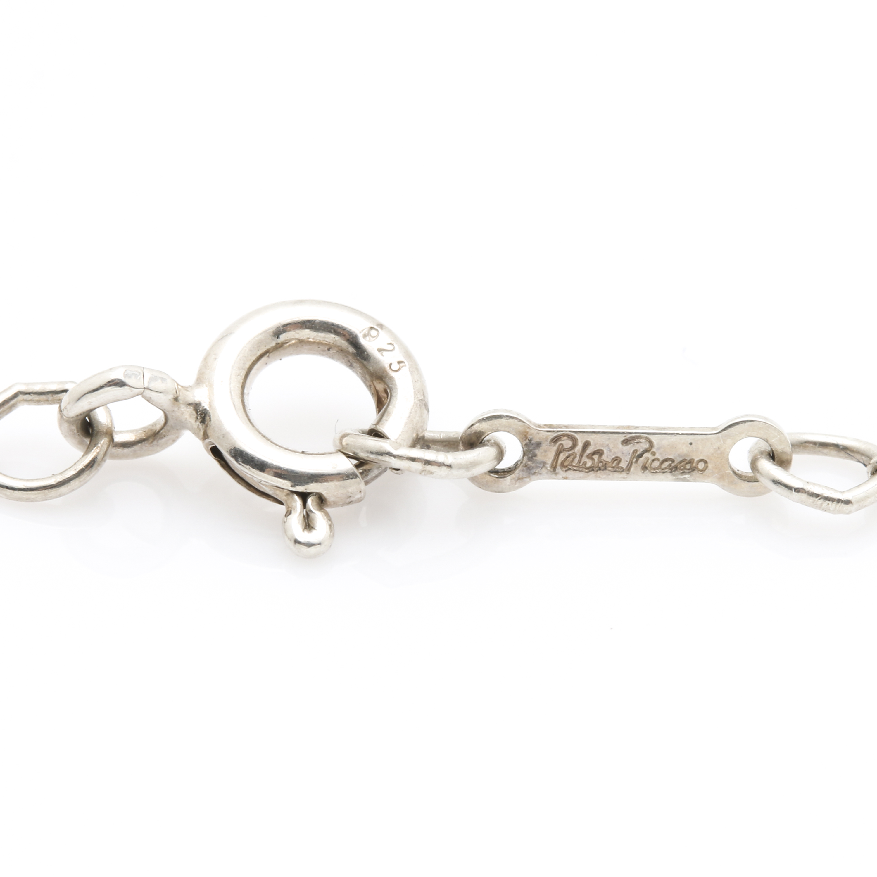 Tiffany & Co. Paloma Picasso Sterling Silver and Diamond Pendant Necklace