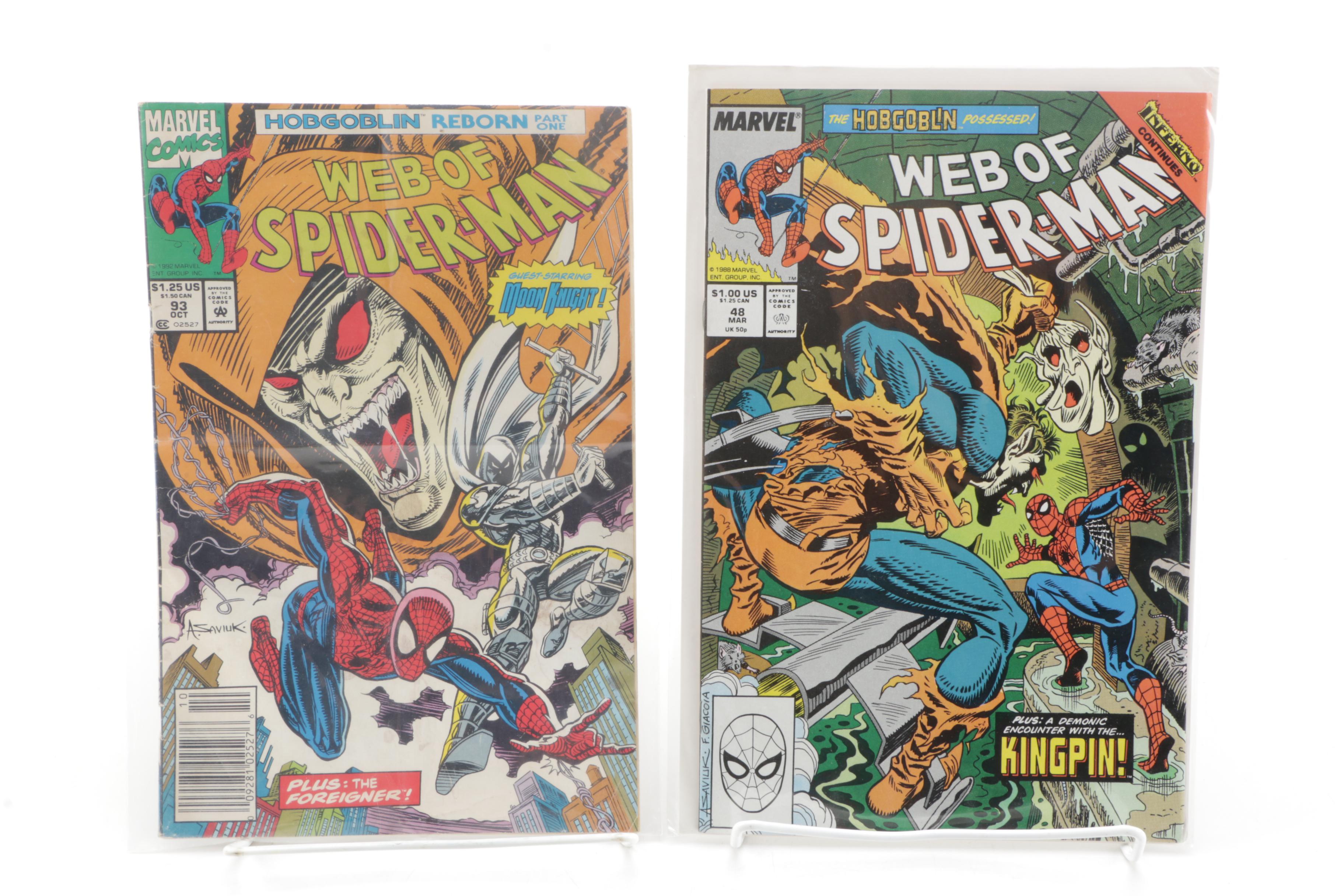 Collection of "Web of Spider-Man" Comic Books