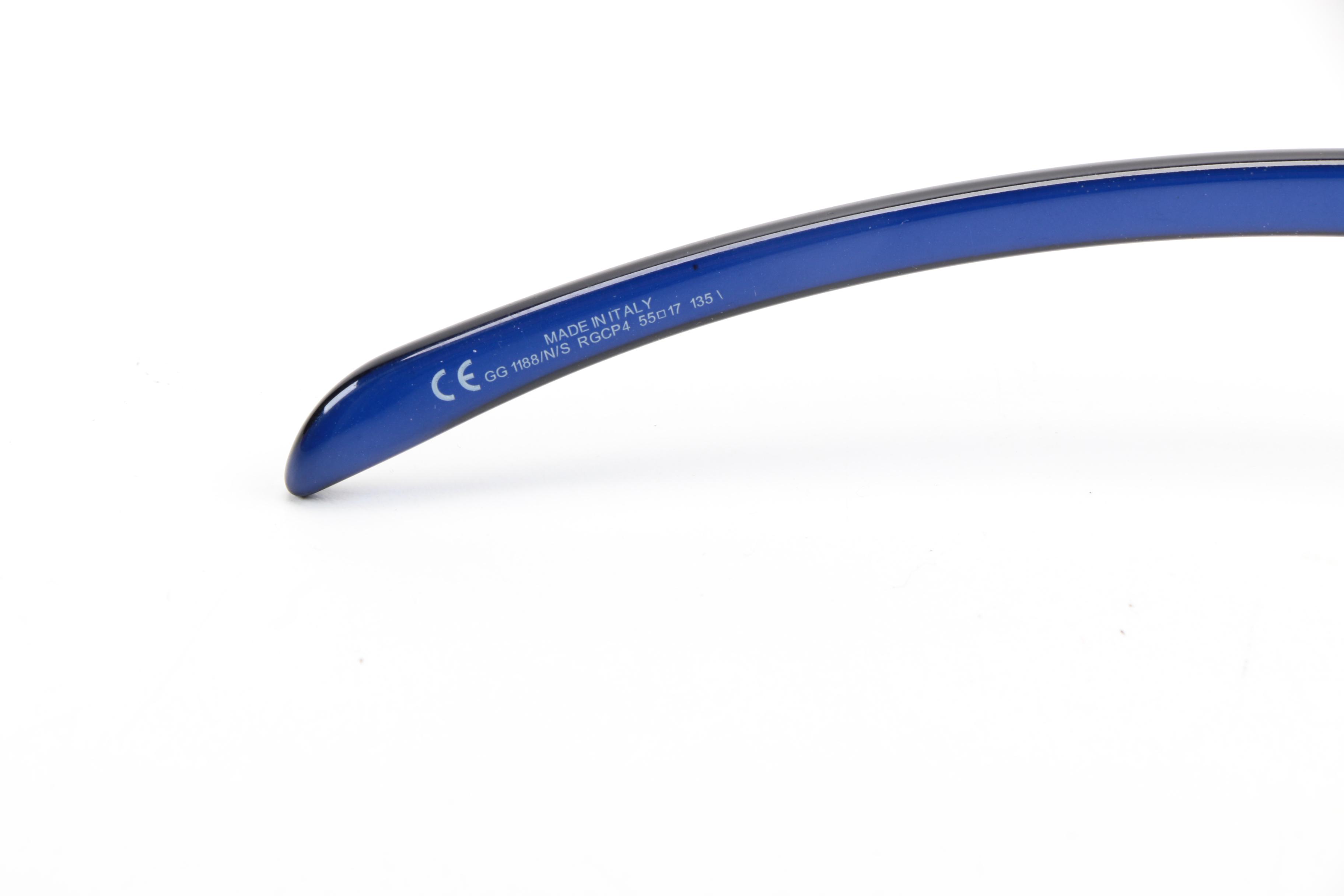 Gucci Blue Wrap Around Sunglasses