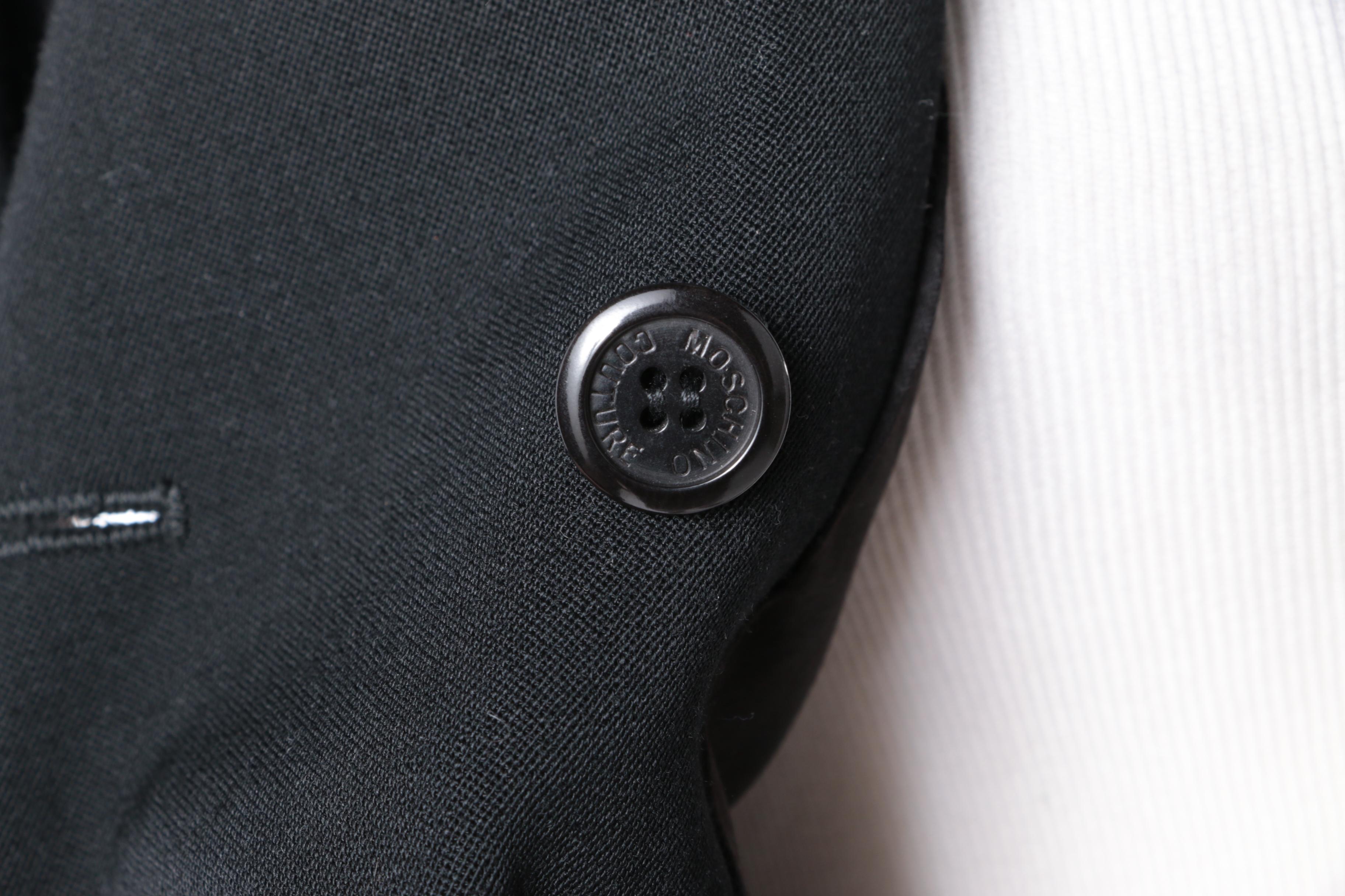 Women's Moschino Couture! Black Wool Skirt Suit