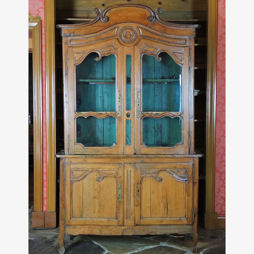 Antique French Country China Cabinet