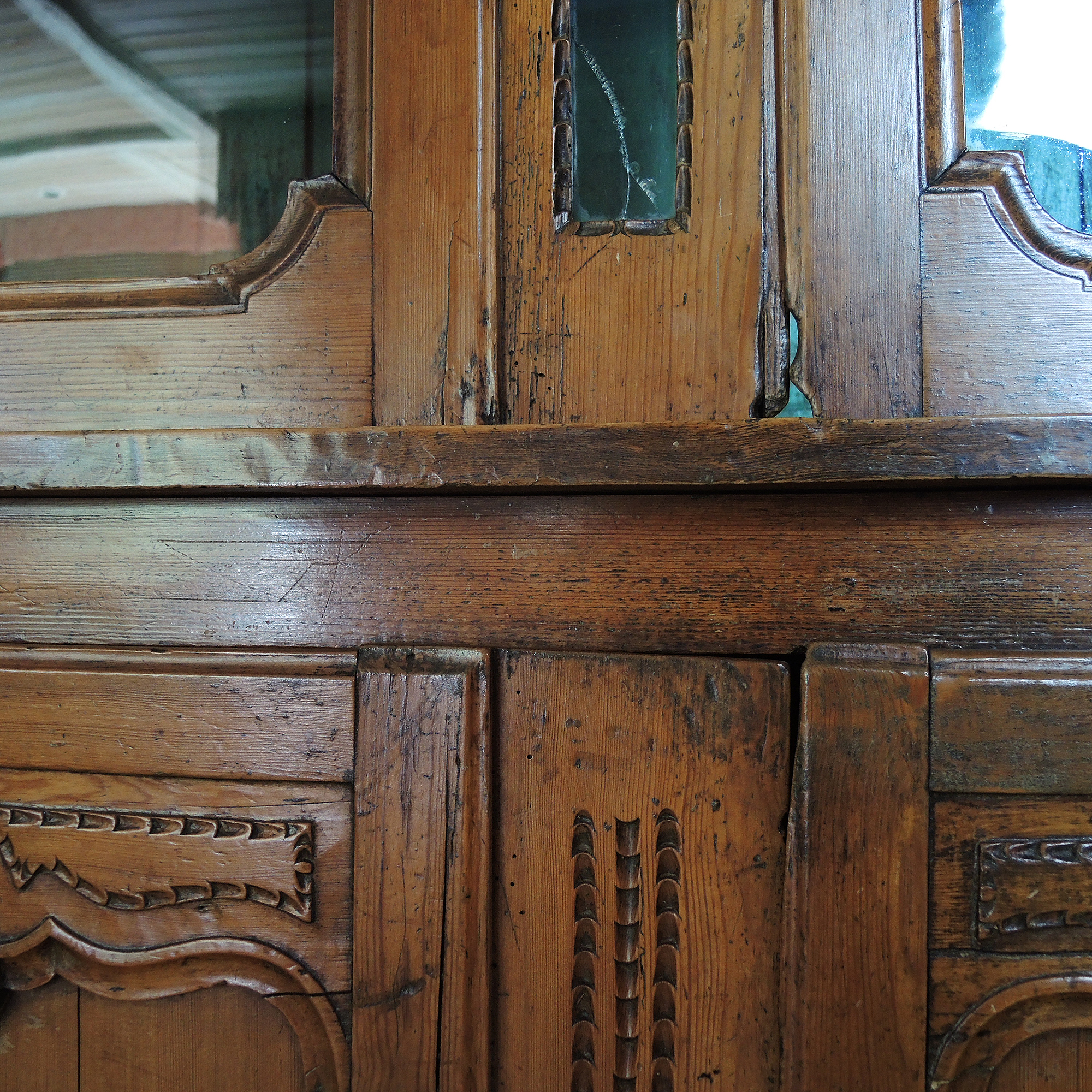 Antique French Country China Cabinet
