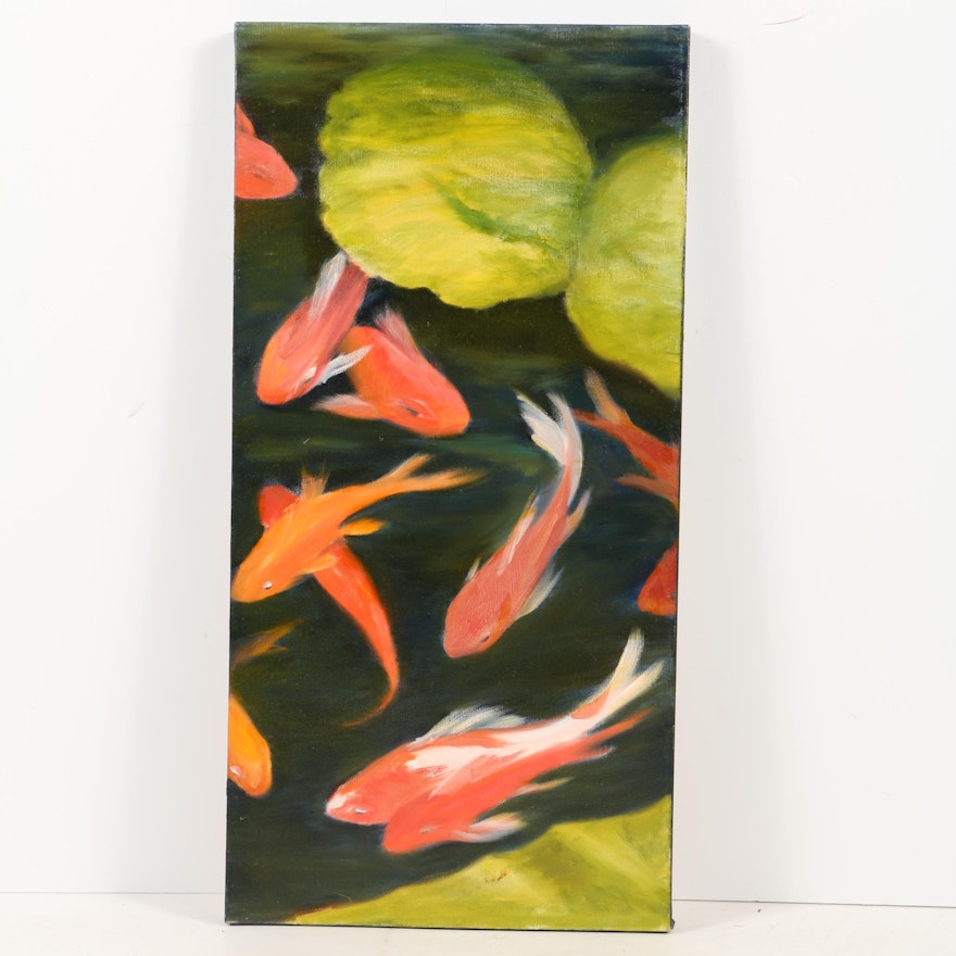 Acrylic Painting of Koi Fish