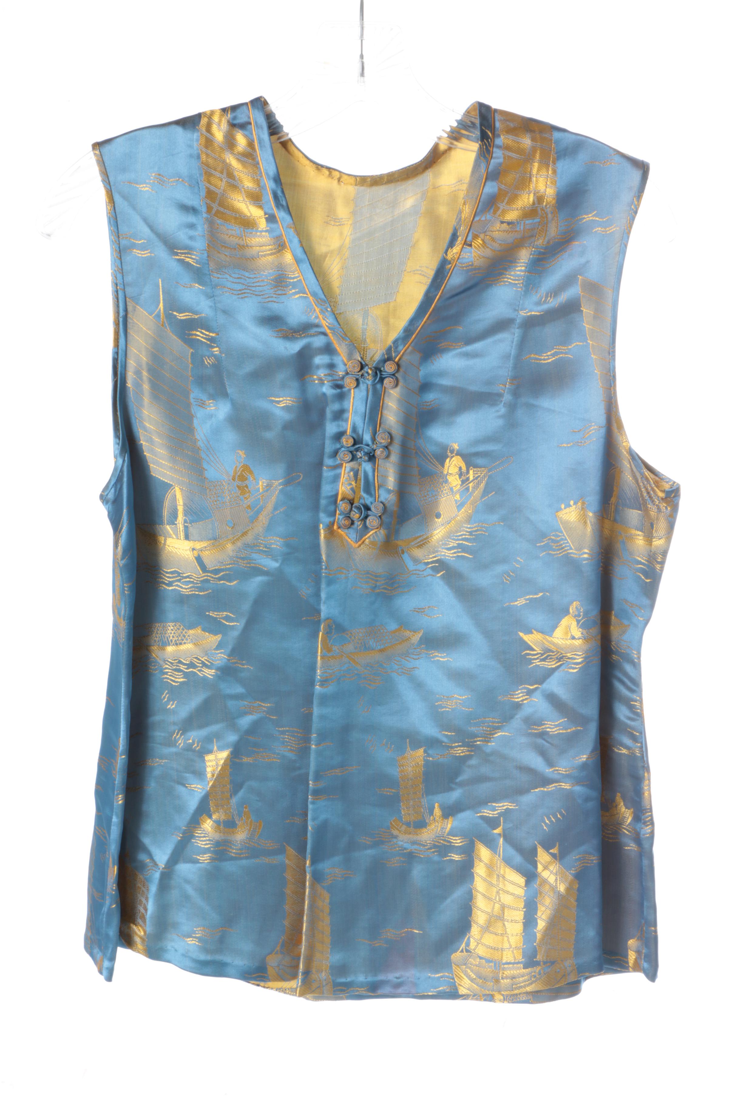 Vintage Chinese Silk Brocade Suit