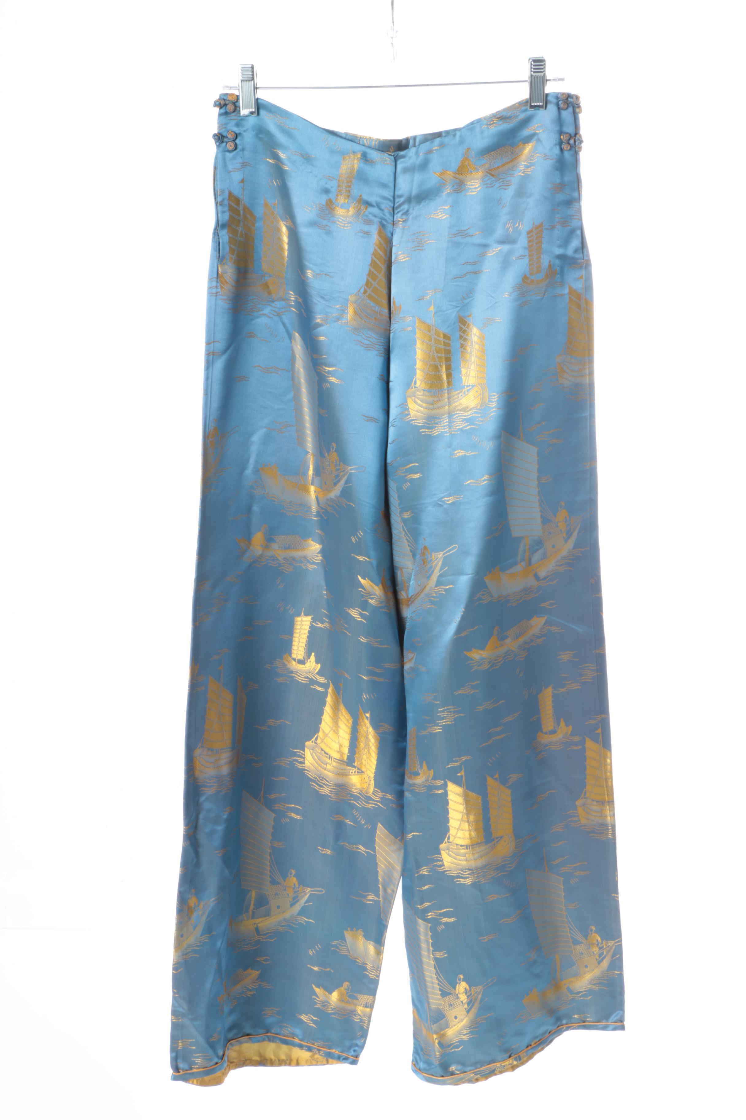 Vintage Chinese Silk Brocade Suit