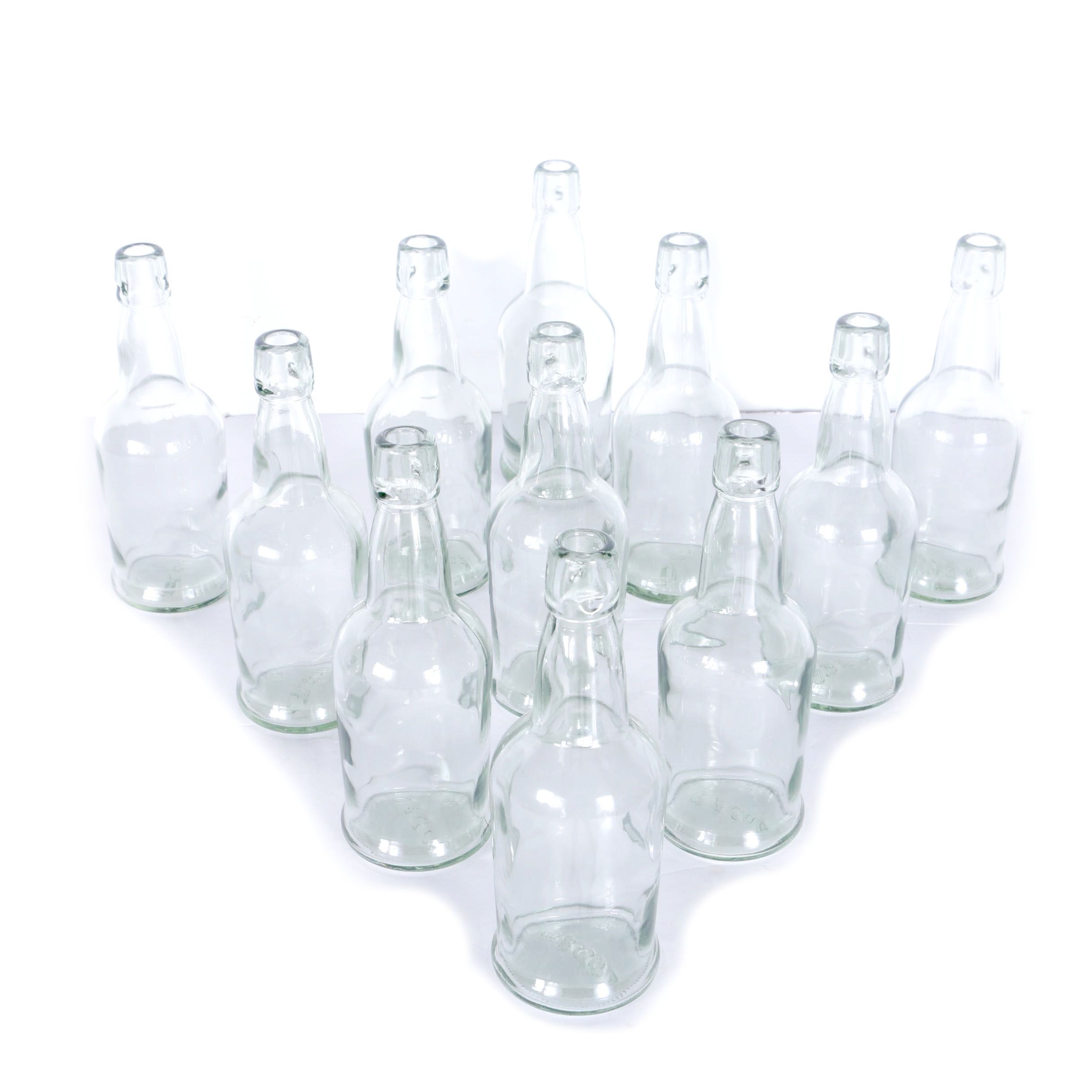 Clear Glass Flipper Bottles