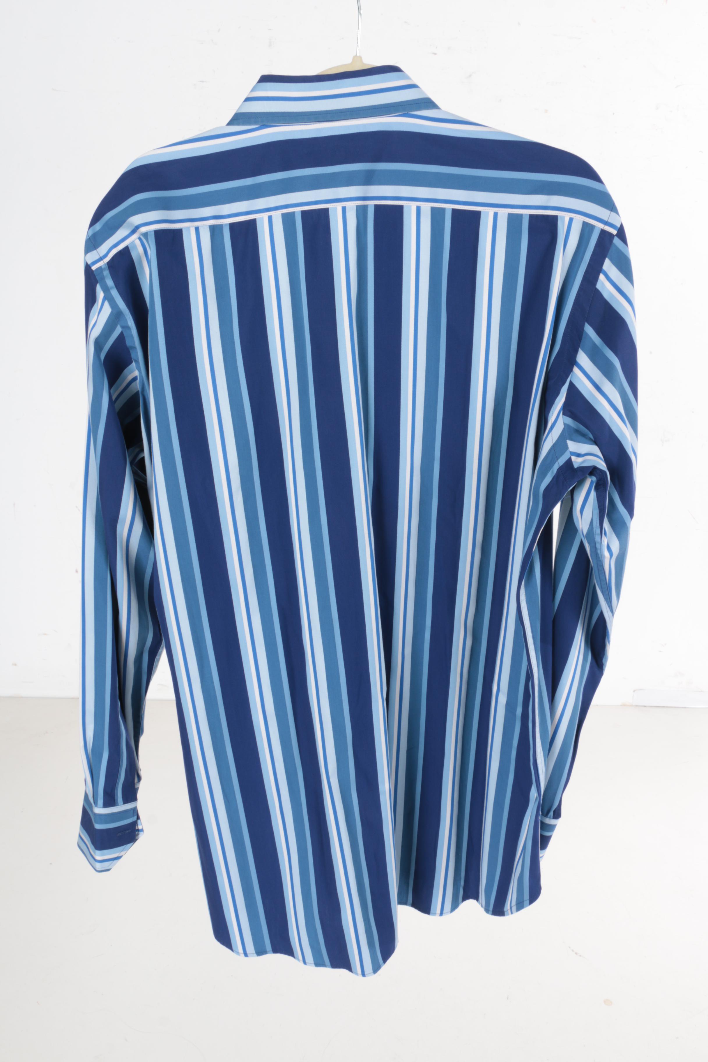 Men's Striped Dress Shirts Including Prada