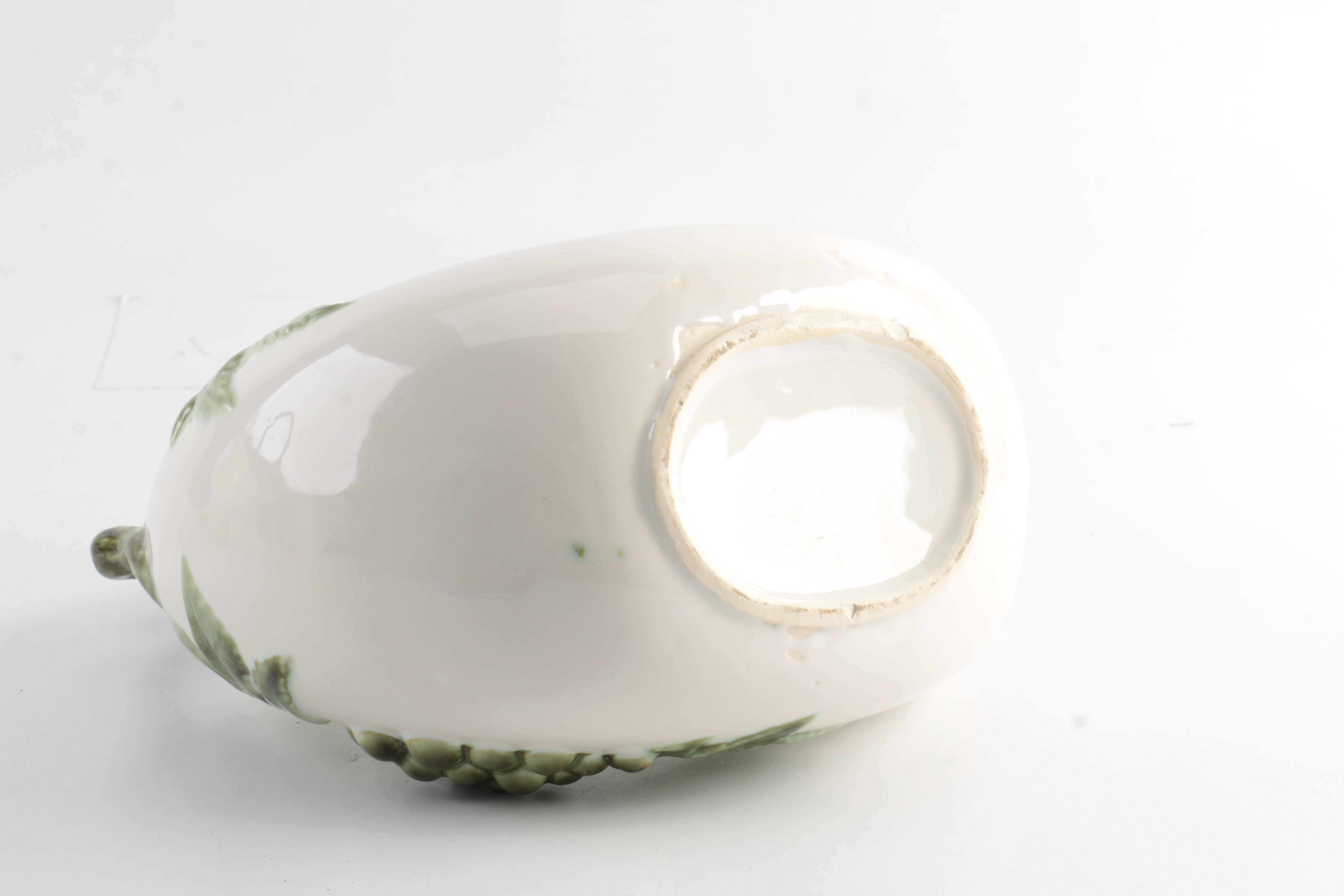 Ceramic Vases with Grape Motif