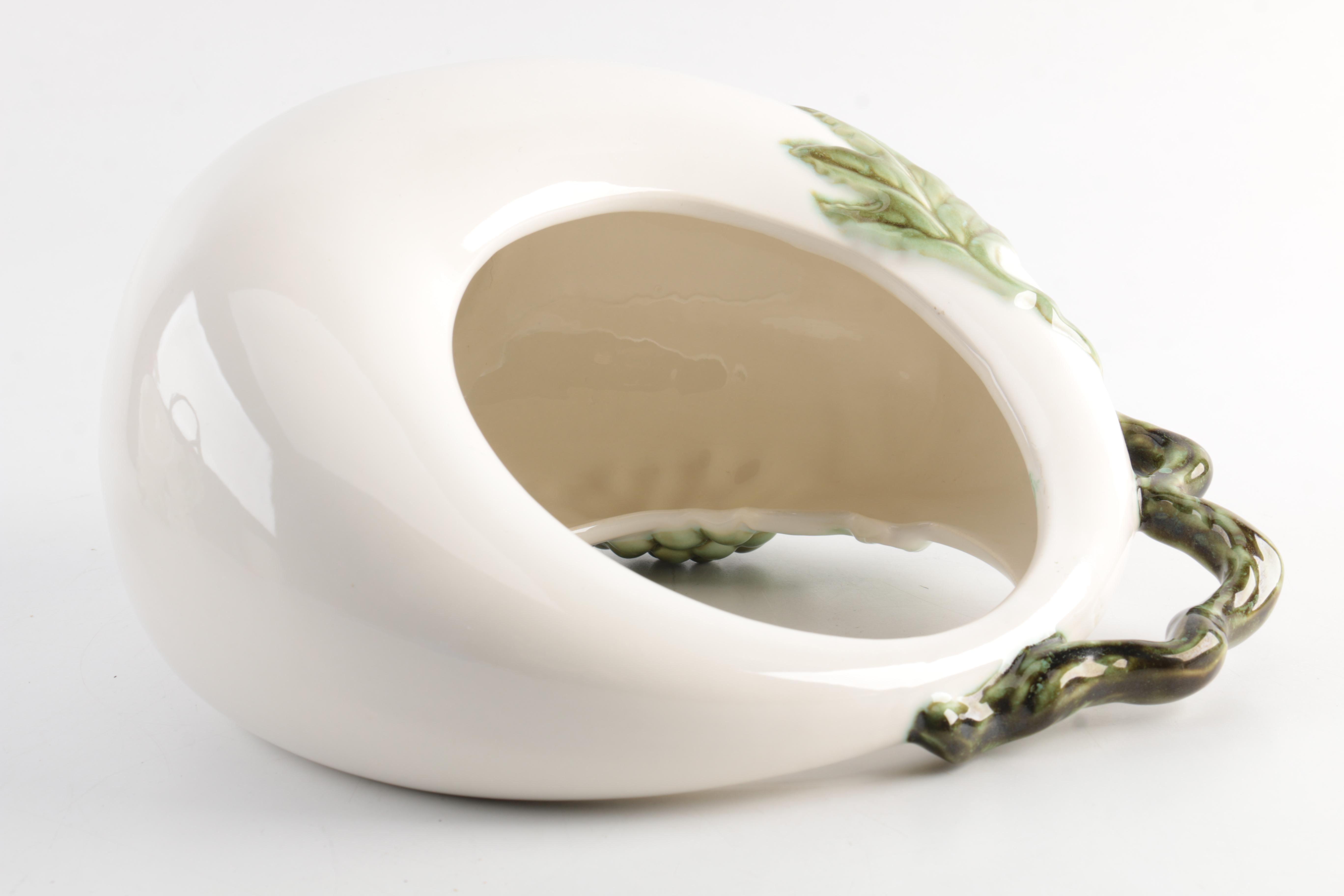 Ceramic Vases with Grape Motif