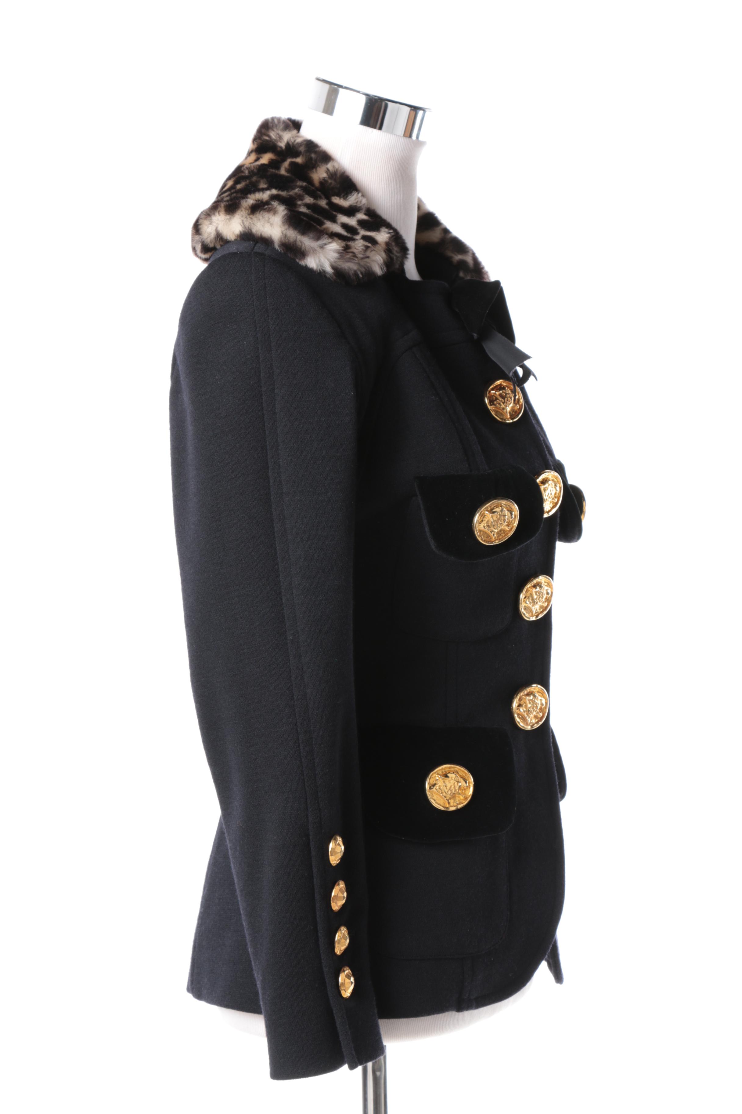 Gemma Kahng Faux Fur and Wool Jacket