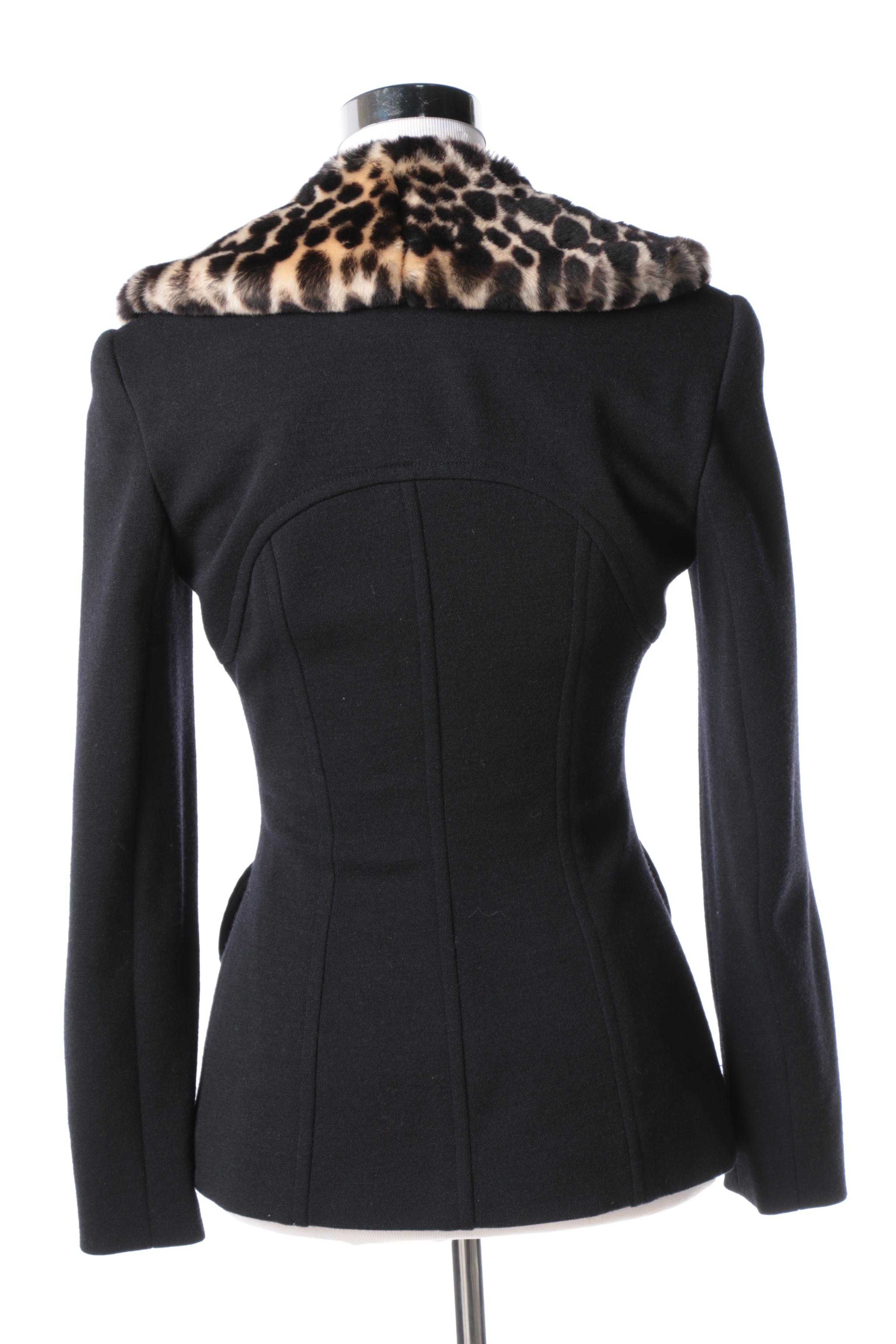 Gemma Kahng Faux Fur and Wool Jacket