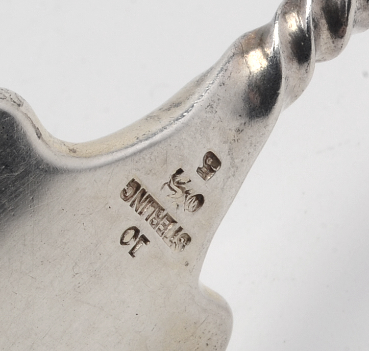 Vintage Whiting Sterling Silver "Square Twist" Pattern Salad Set