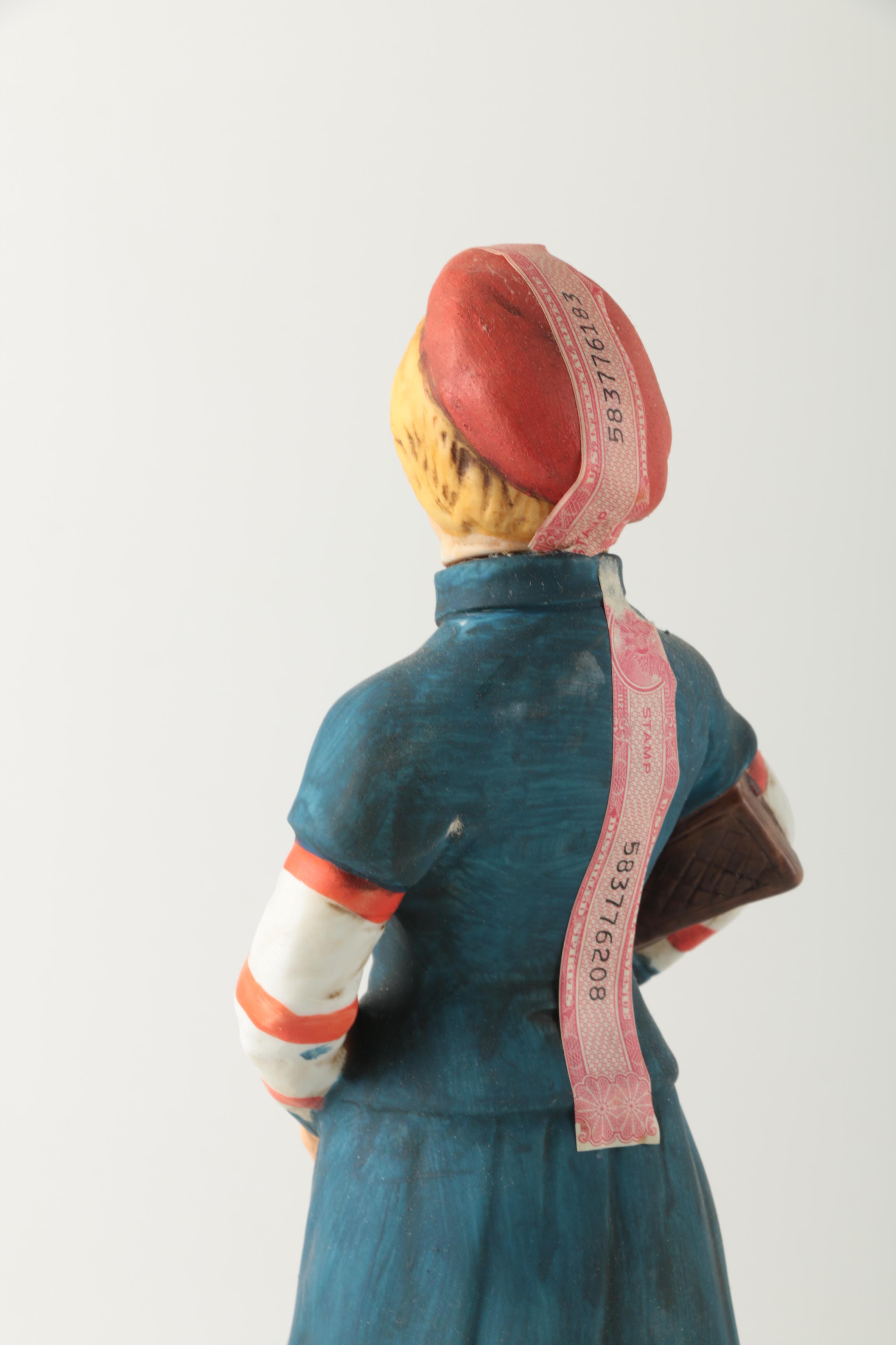 Ski-Country Bonnie and Clyde Series Bourbon Bottles an Figurines