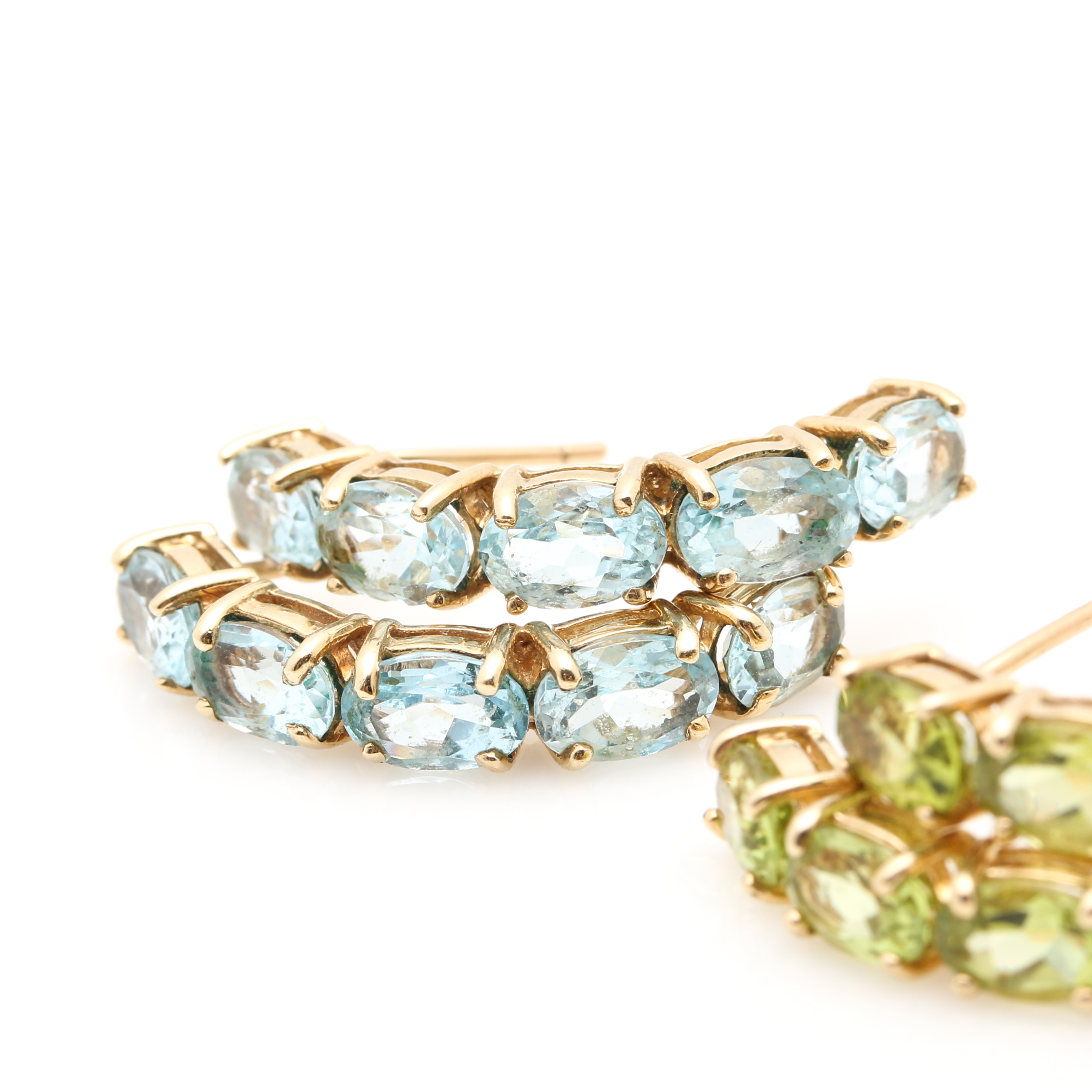 10K and 14K Yellow Gold Jewelry Assortment Including Gemstones