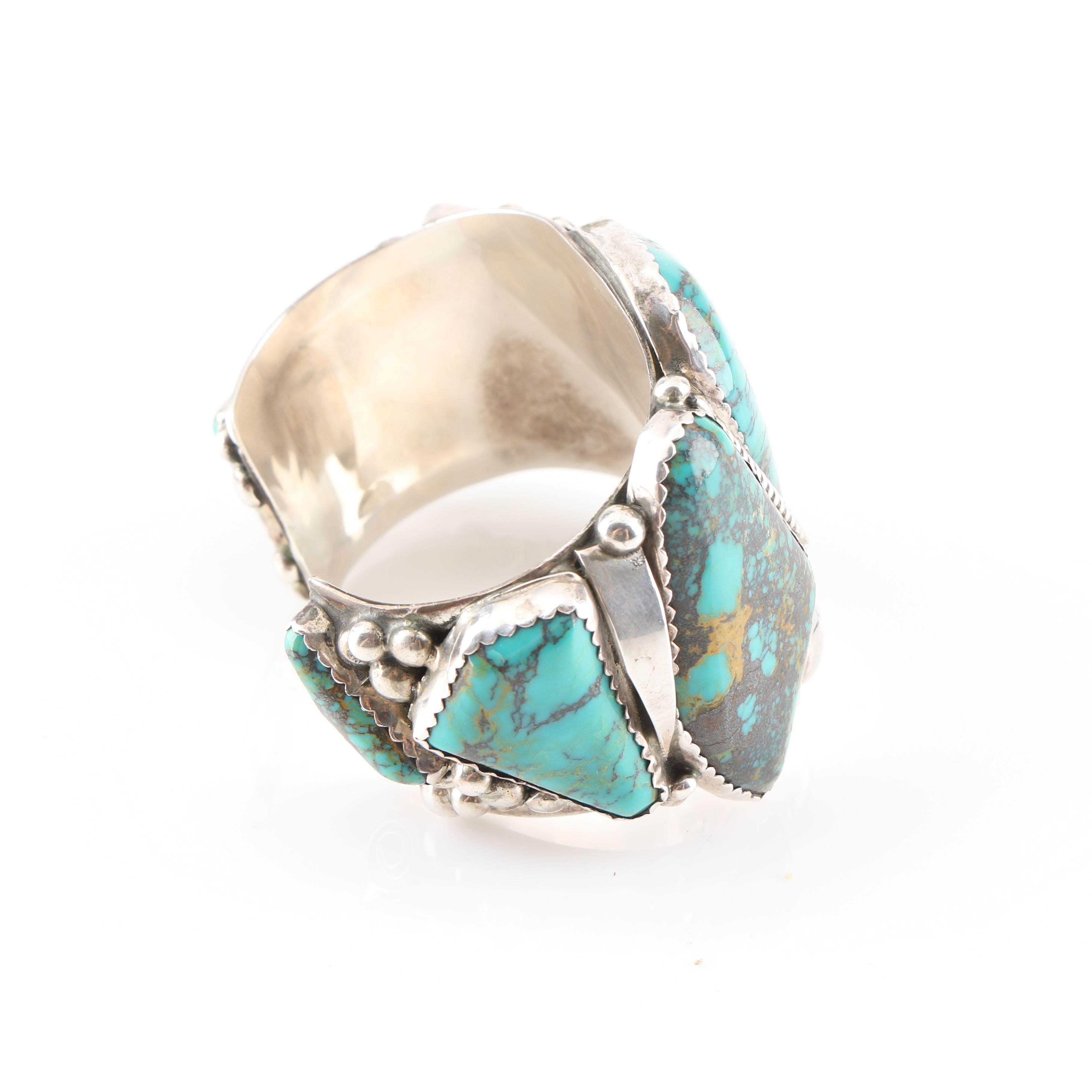 Roy Buck Navajo Diné Sterling Silver Cuff Bracelet