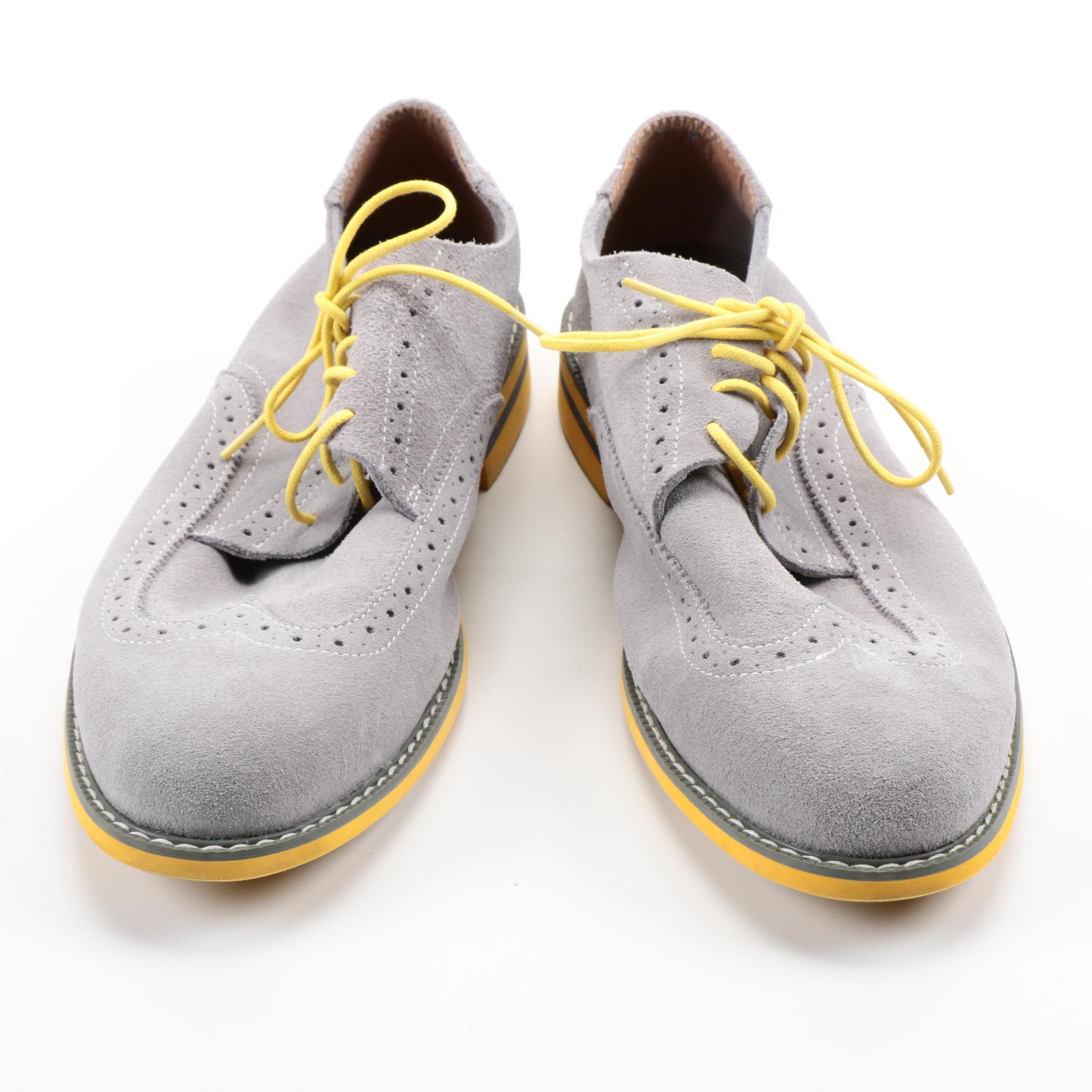 Men's Florsheim Grey Suede Wingtip Shoes