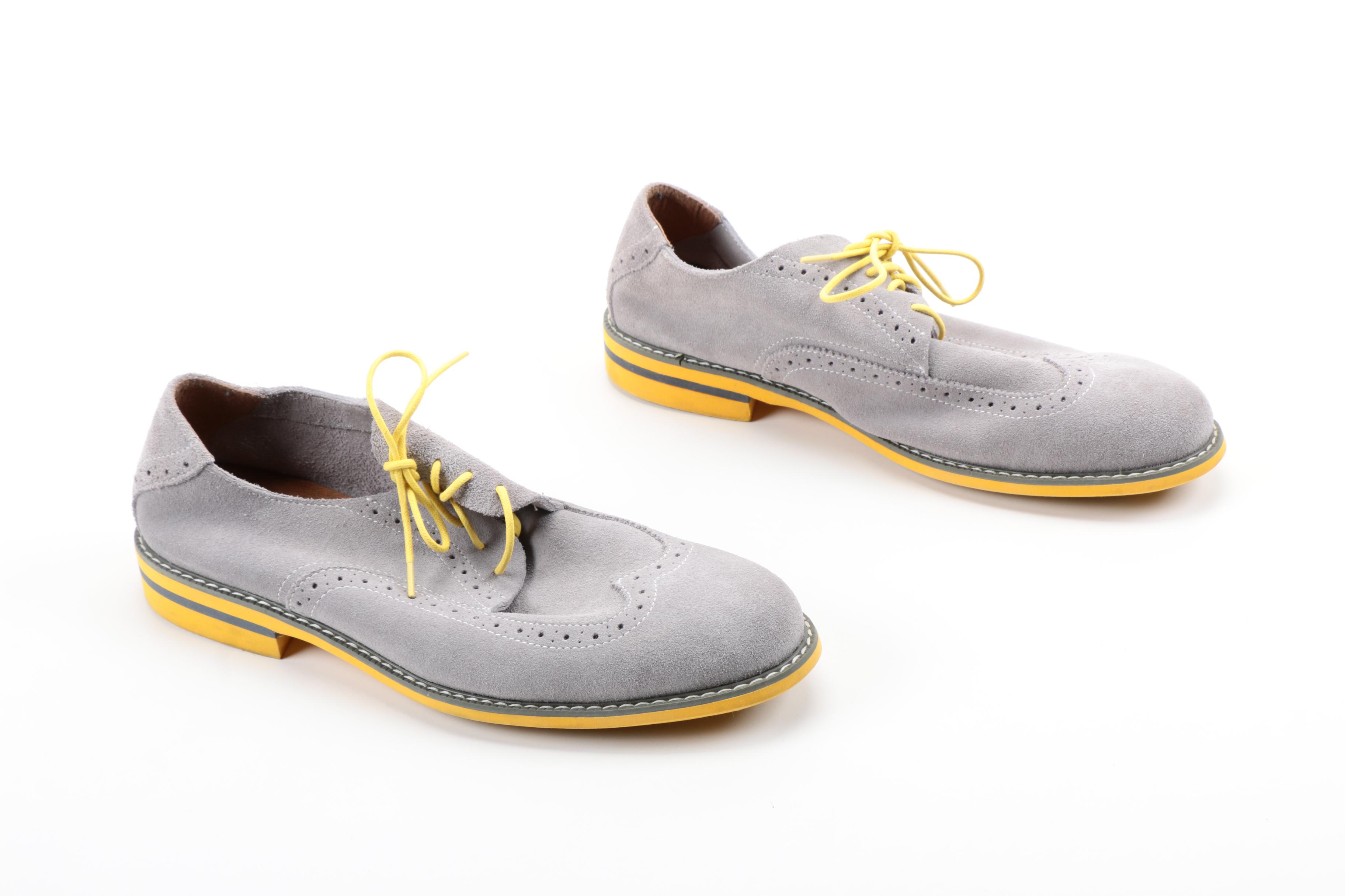 Men's Florsheim Grey Suede Wingtip Shoes