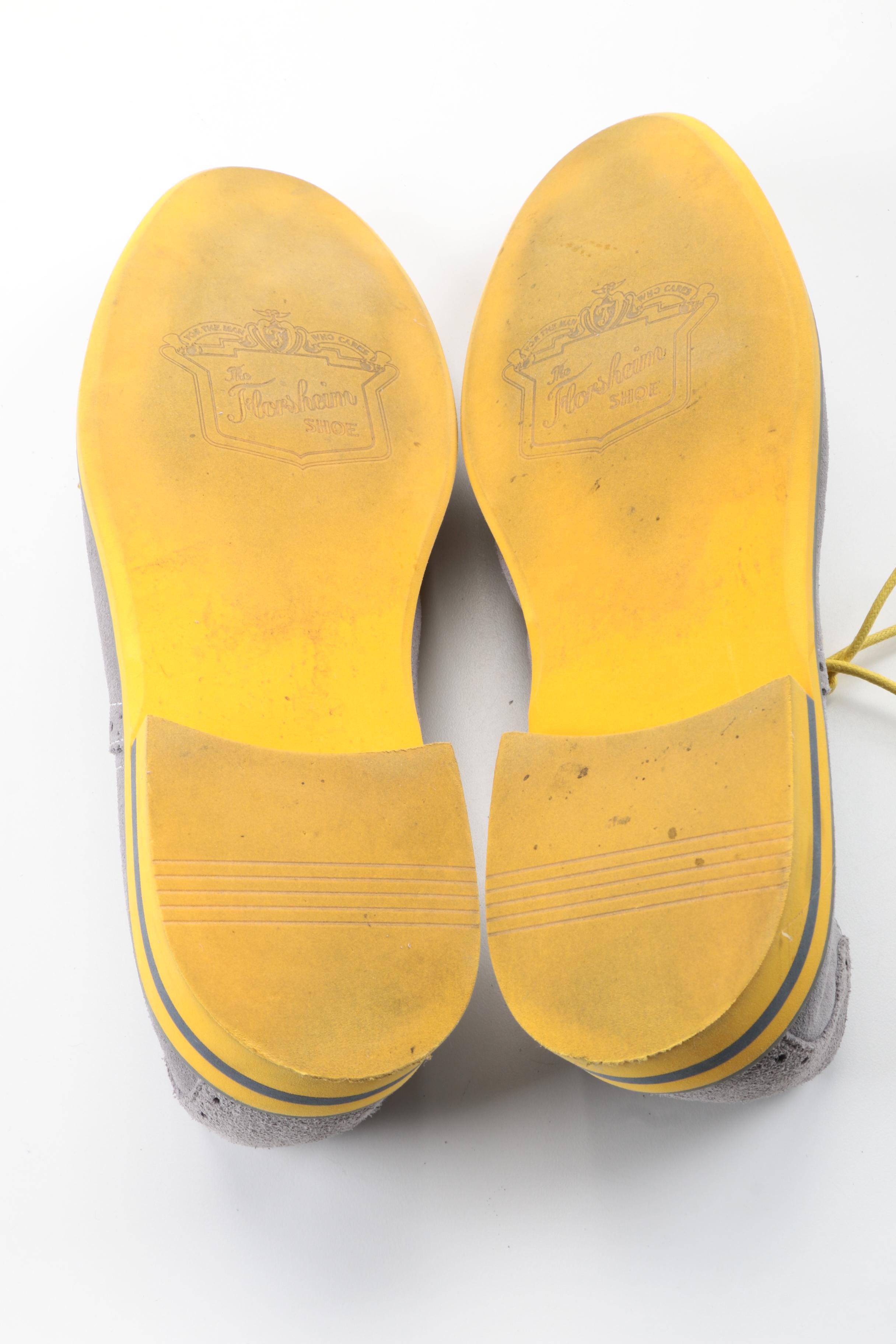 Men's Florsheim Grey Suede Wingtip Shoes