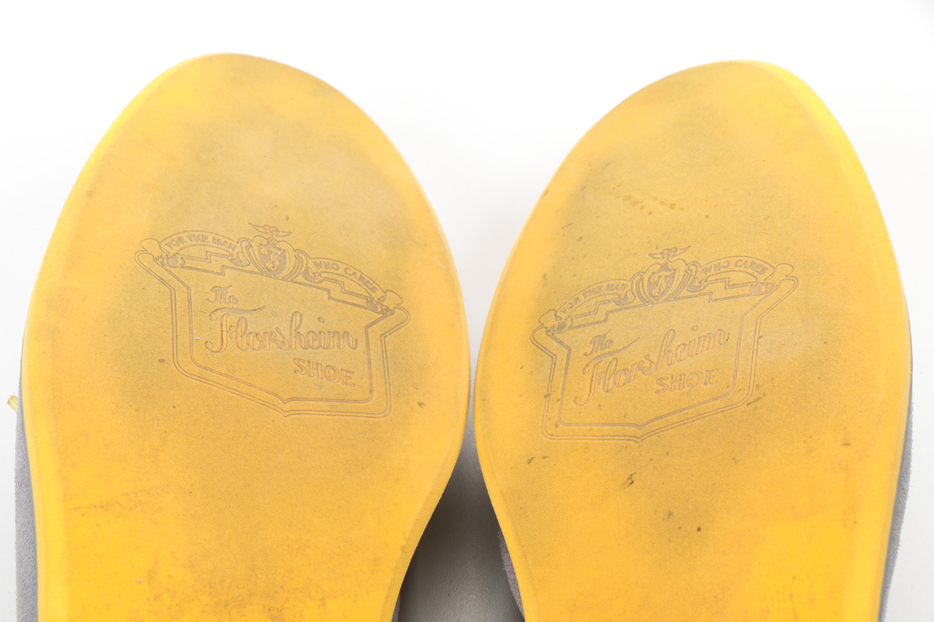 Men's Florsheim Grey Suede Wingtip Shoes