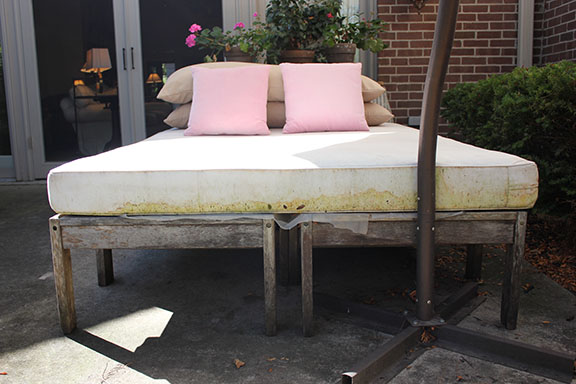 Outdoor Cedar Bed and Sunbrella