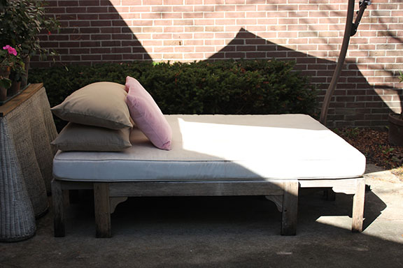 Outdoor Cedar Bed and Sunbrella