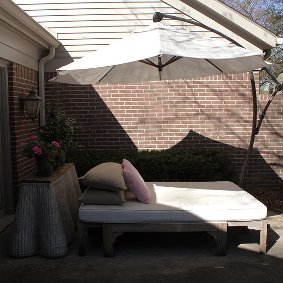 Outdoor Cedar Bed and Sunbrella
