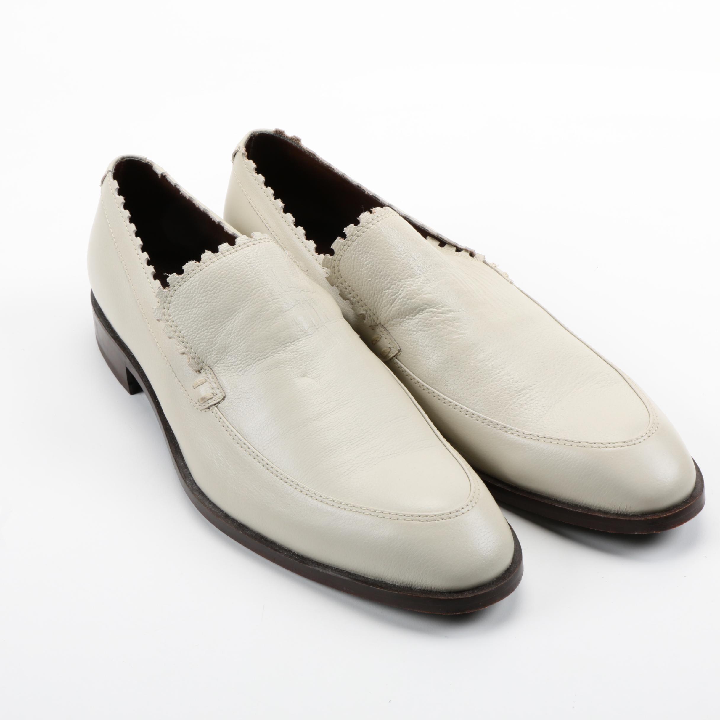 Men's Carlos Nieto White Leather Loafers