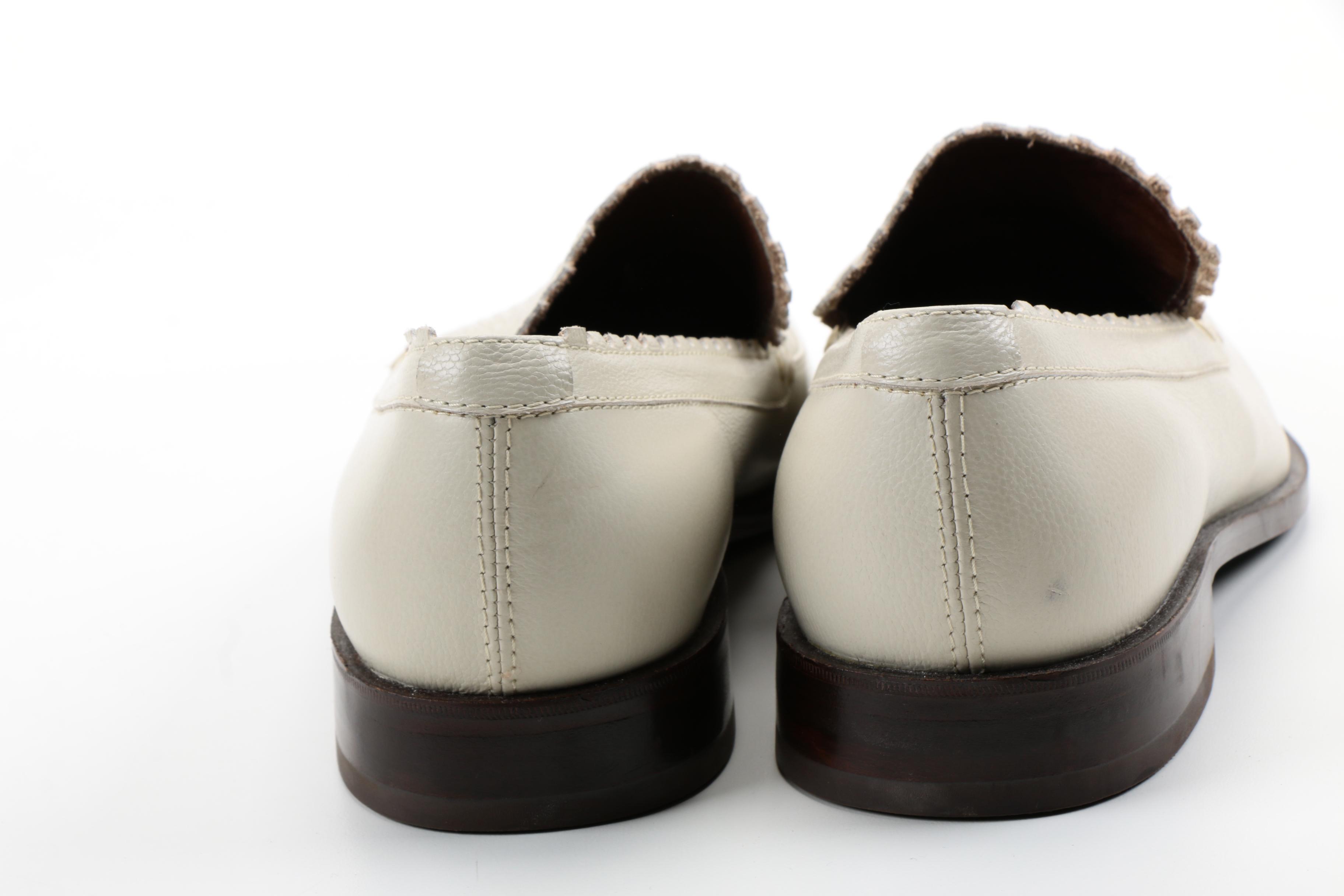 Men's Carlos Nieto White Leather Loafers