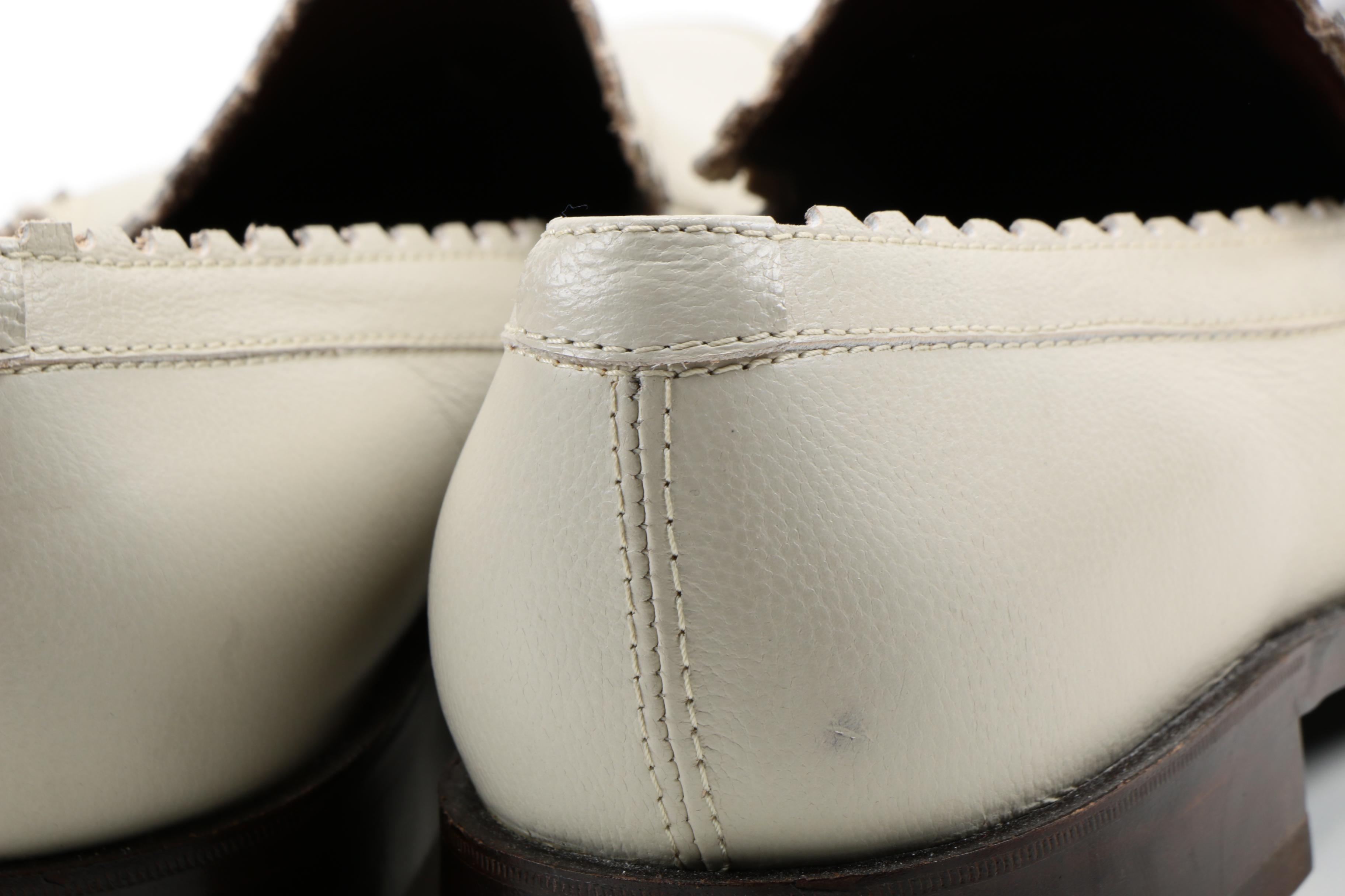 Men's Carlos Nieto White Leather Loafers