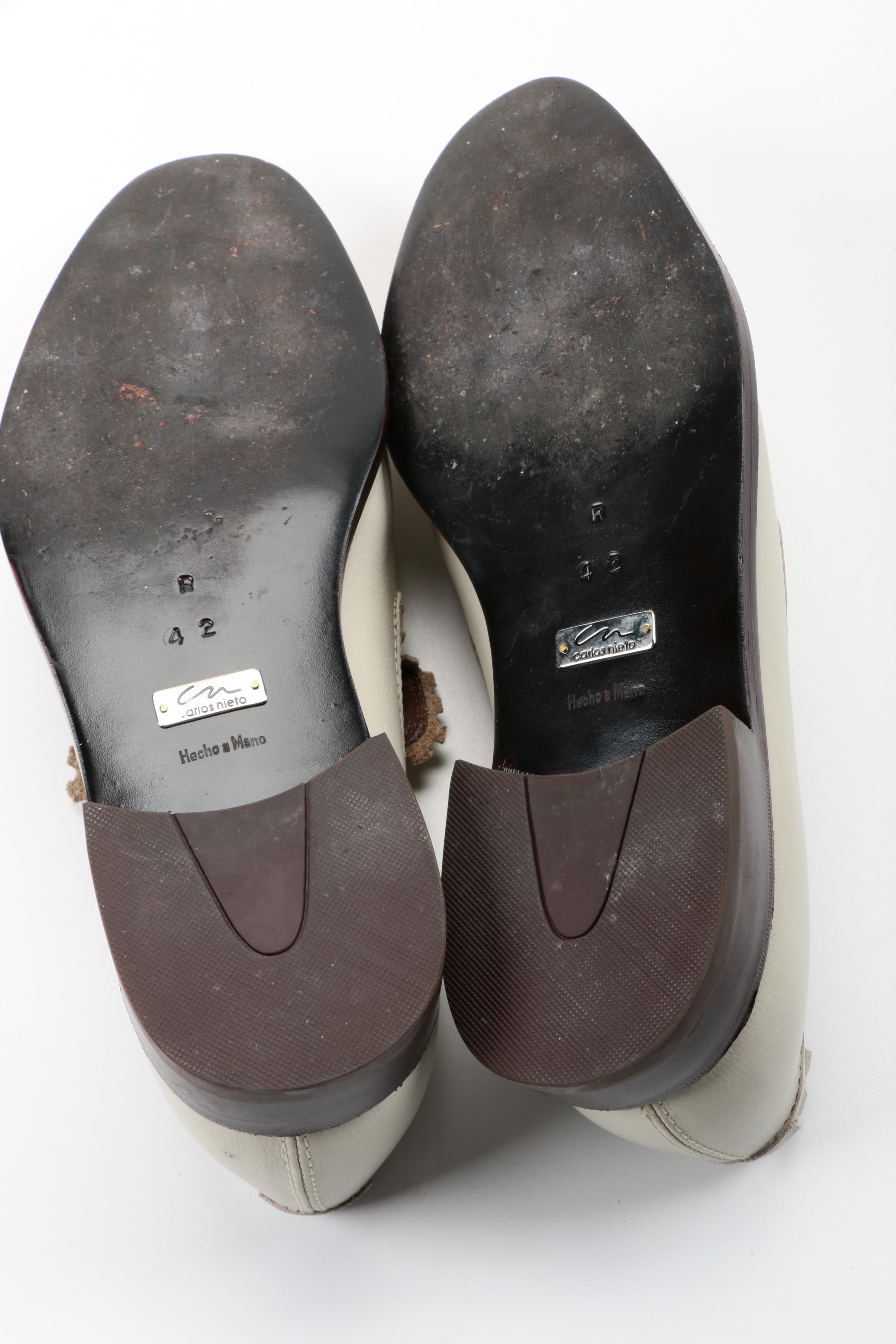 Men's Carlos Nieto White Leather Loafers