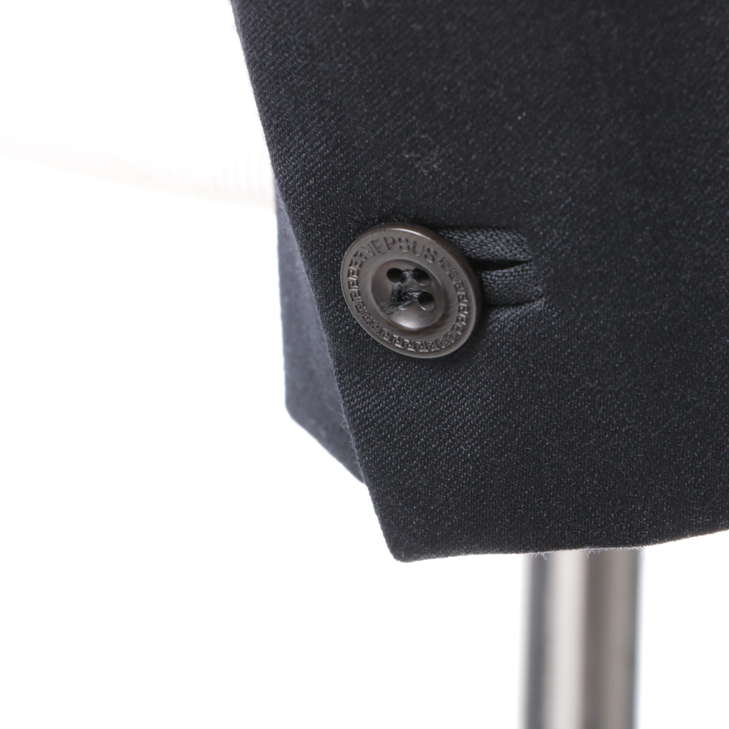 Versus Wool Blazer with Fox Fur Collar