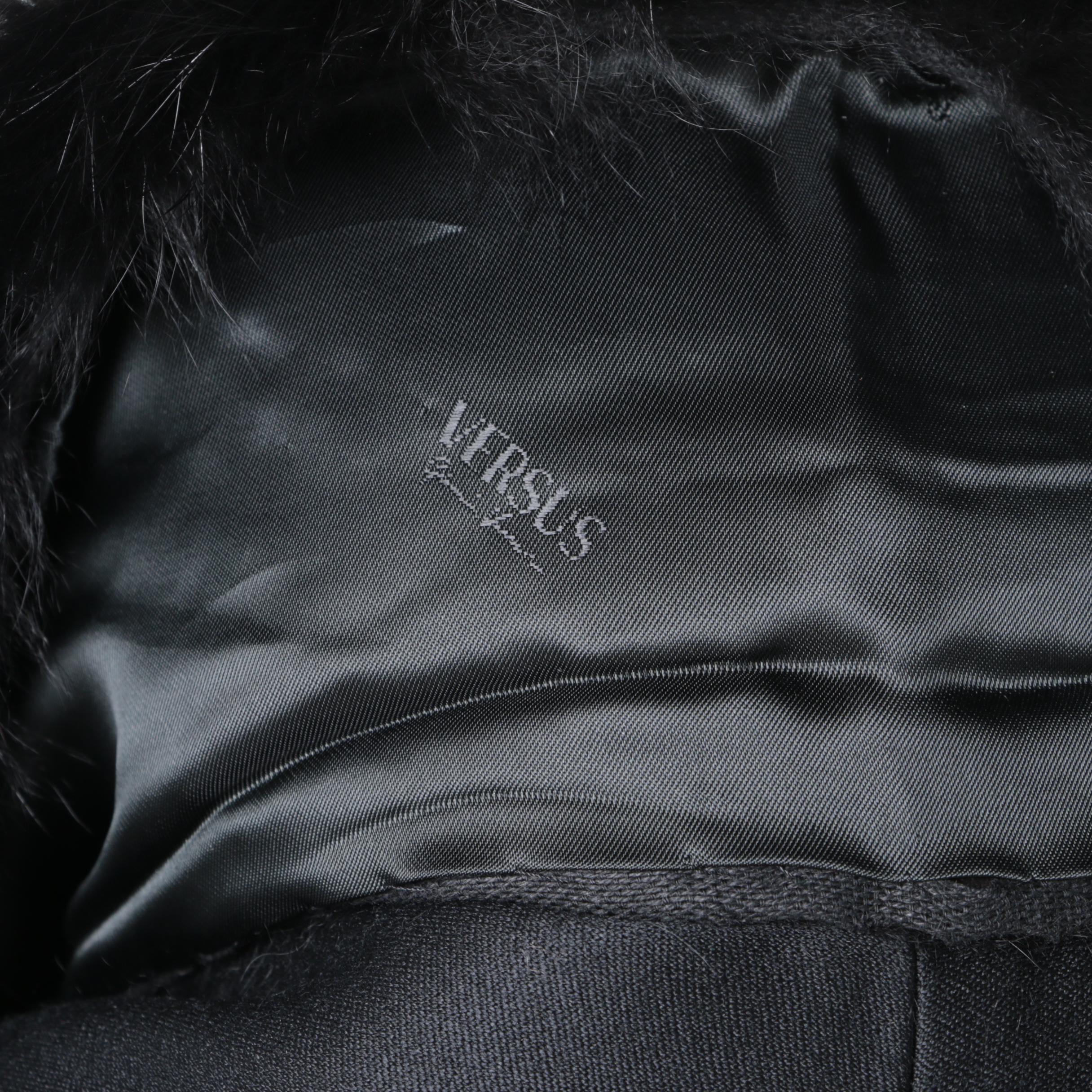 Versus Wool Blazer with Fox Fur Collar