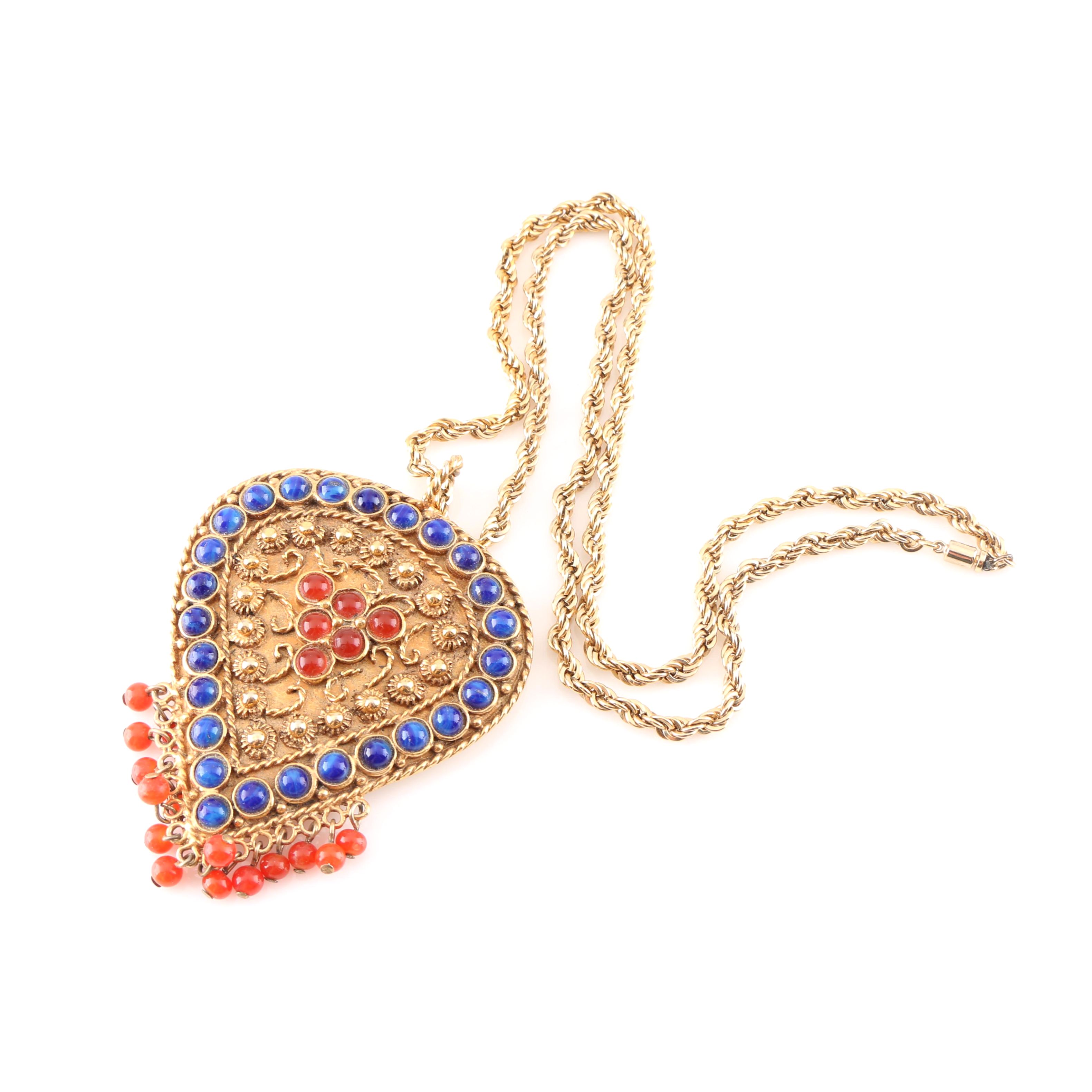 Vintage Kenneth Jay Lane Etruscan Revival Necklace