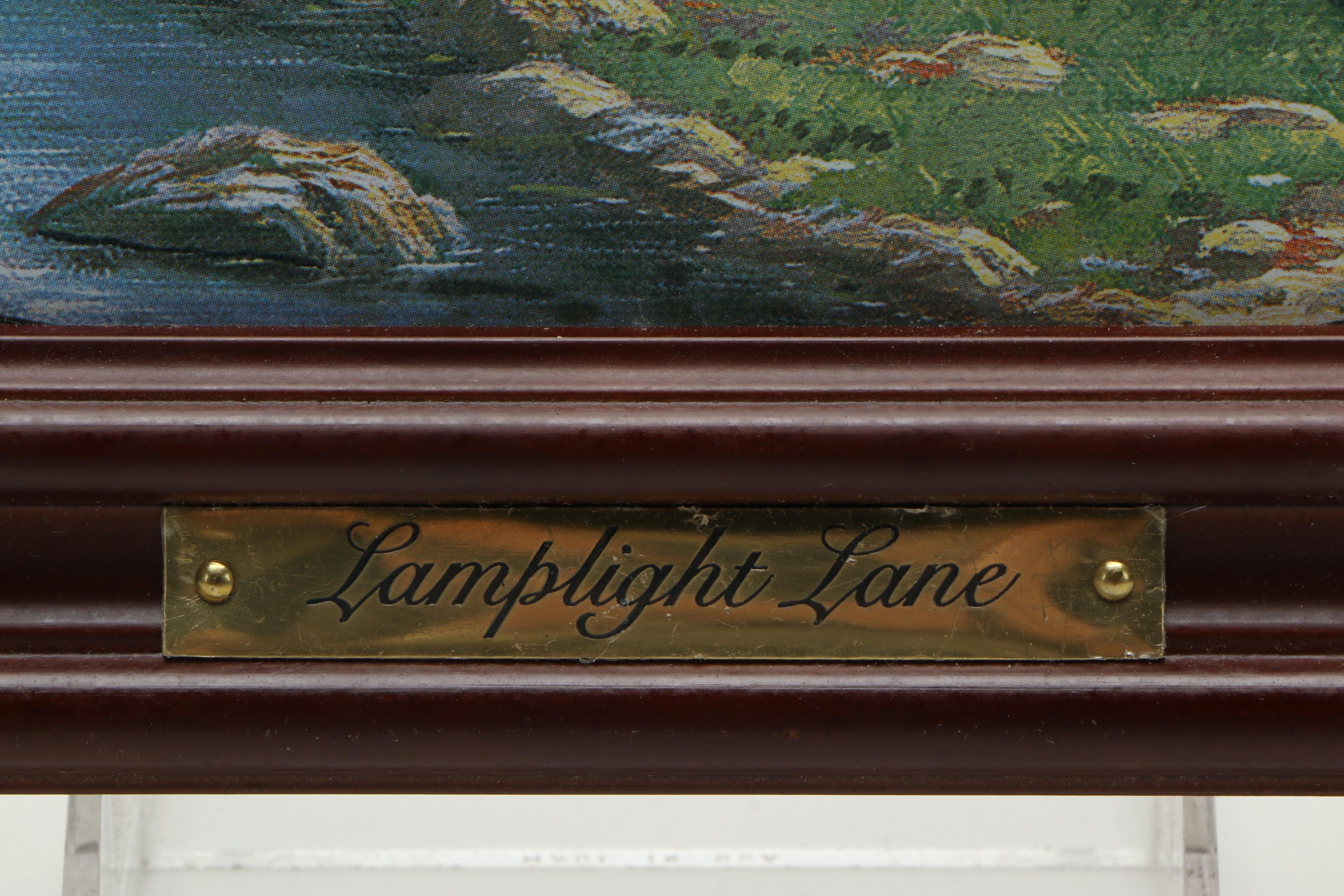 Illuminated "Lamplight Bridge" Reproduction Print after Thomas Kinkade