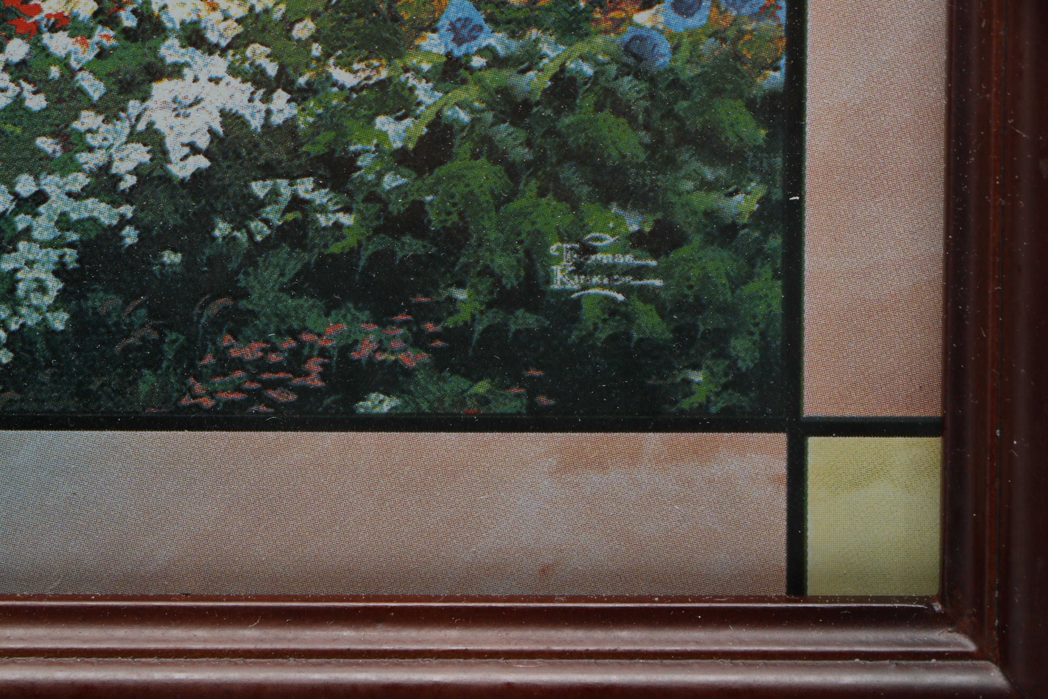 Illuminated "Lamplight Bridge" Reproduction Print after Thomas Kinkade