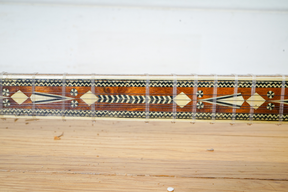 Ornate Western Chinese Rawap Instrument With Python Skin
