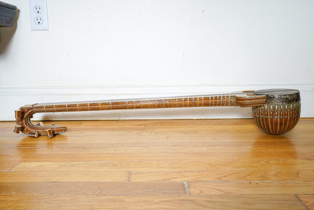 Ornate Western Chinese Rawap Instrument With Python Skin