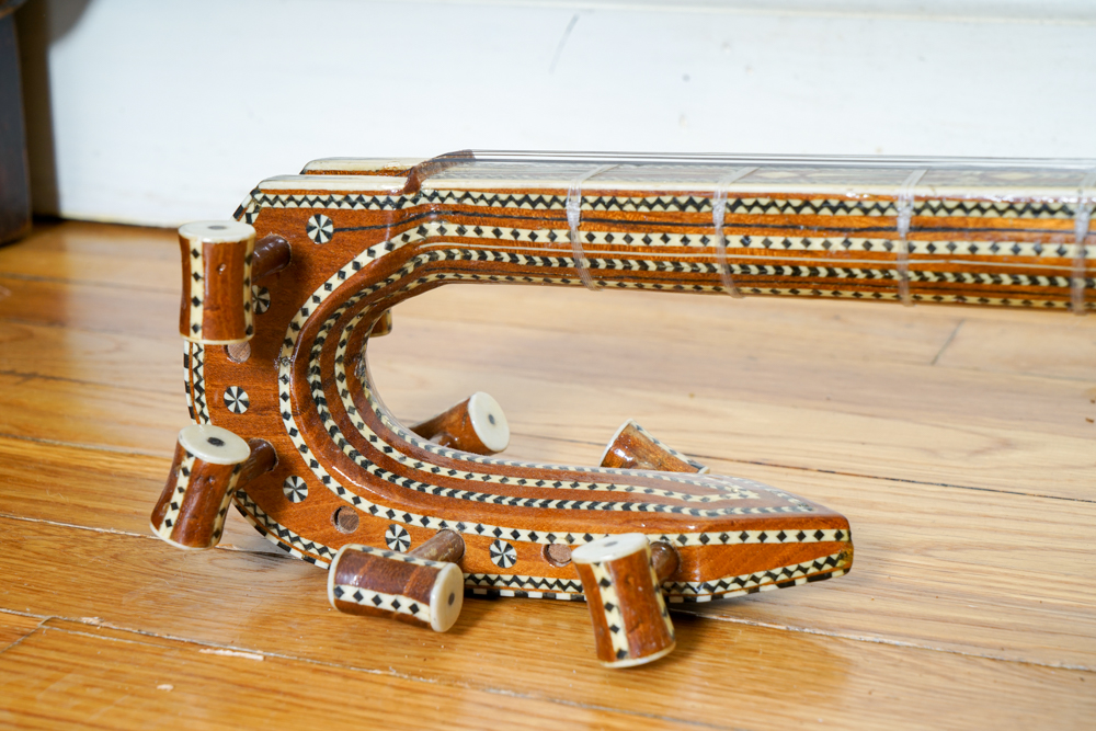 Ornate Western Chinese Rawap Instrument With Python Skin