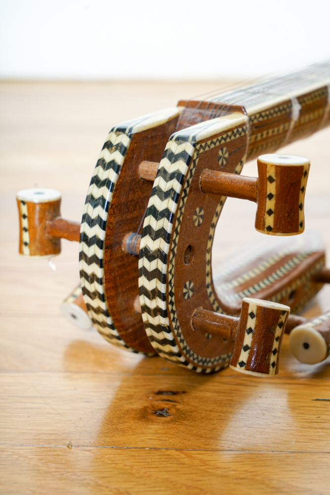 Ornate Western Chinese Rawap Instrument With Python Skin