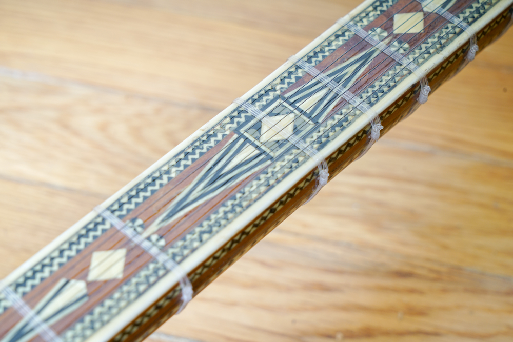 Ornate Western Chinese Rawap Instrument With Python Skin