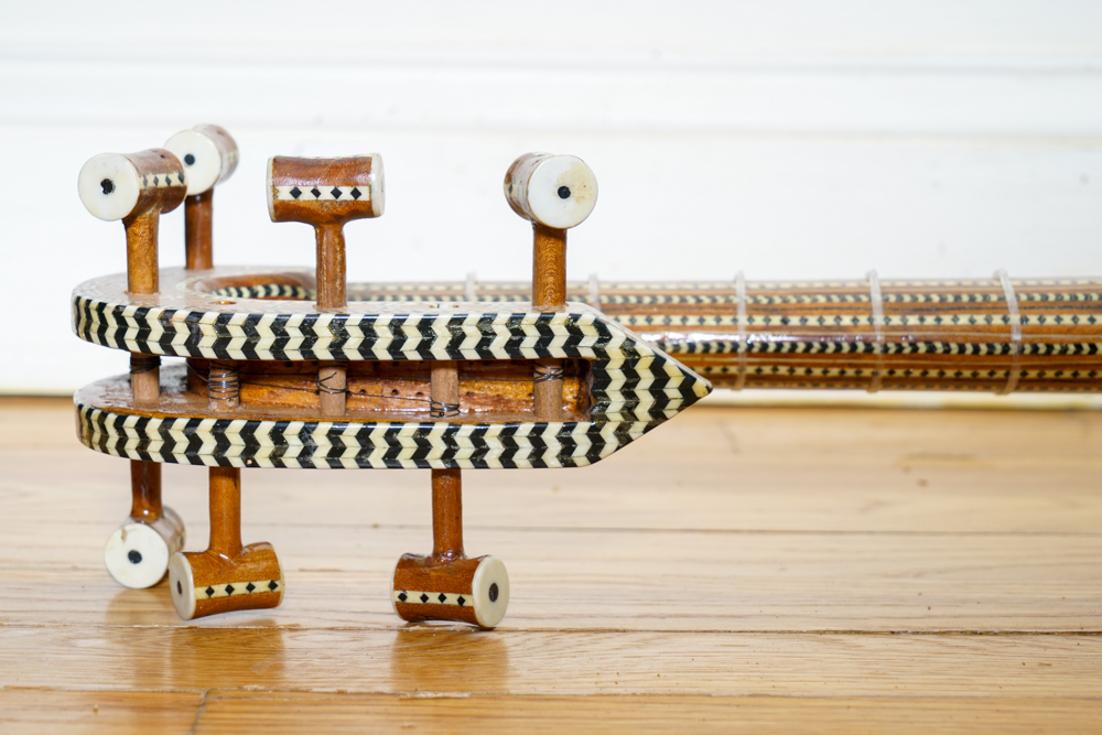 Ornate Western Chinese Rawap Instrument With Python Skin