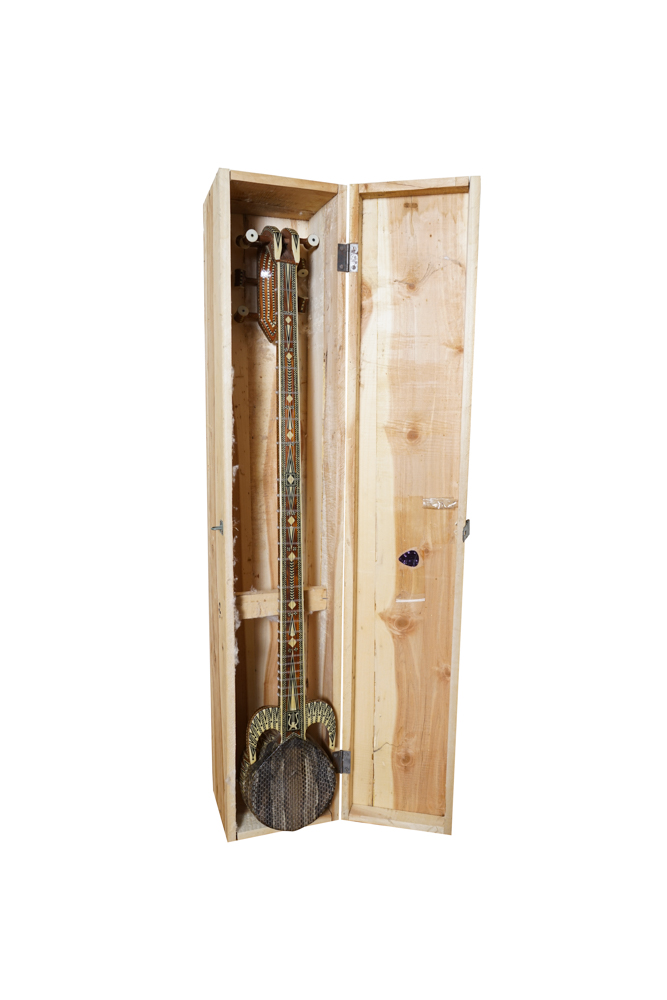 Ornate Western Chinese Rawap Instrument With Python Skin