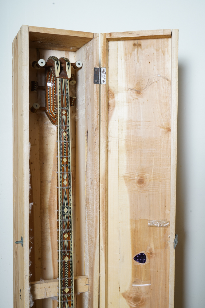 Ornate Western Chinese Rawap Instrument With Python Skin