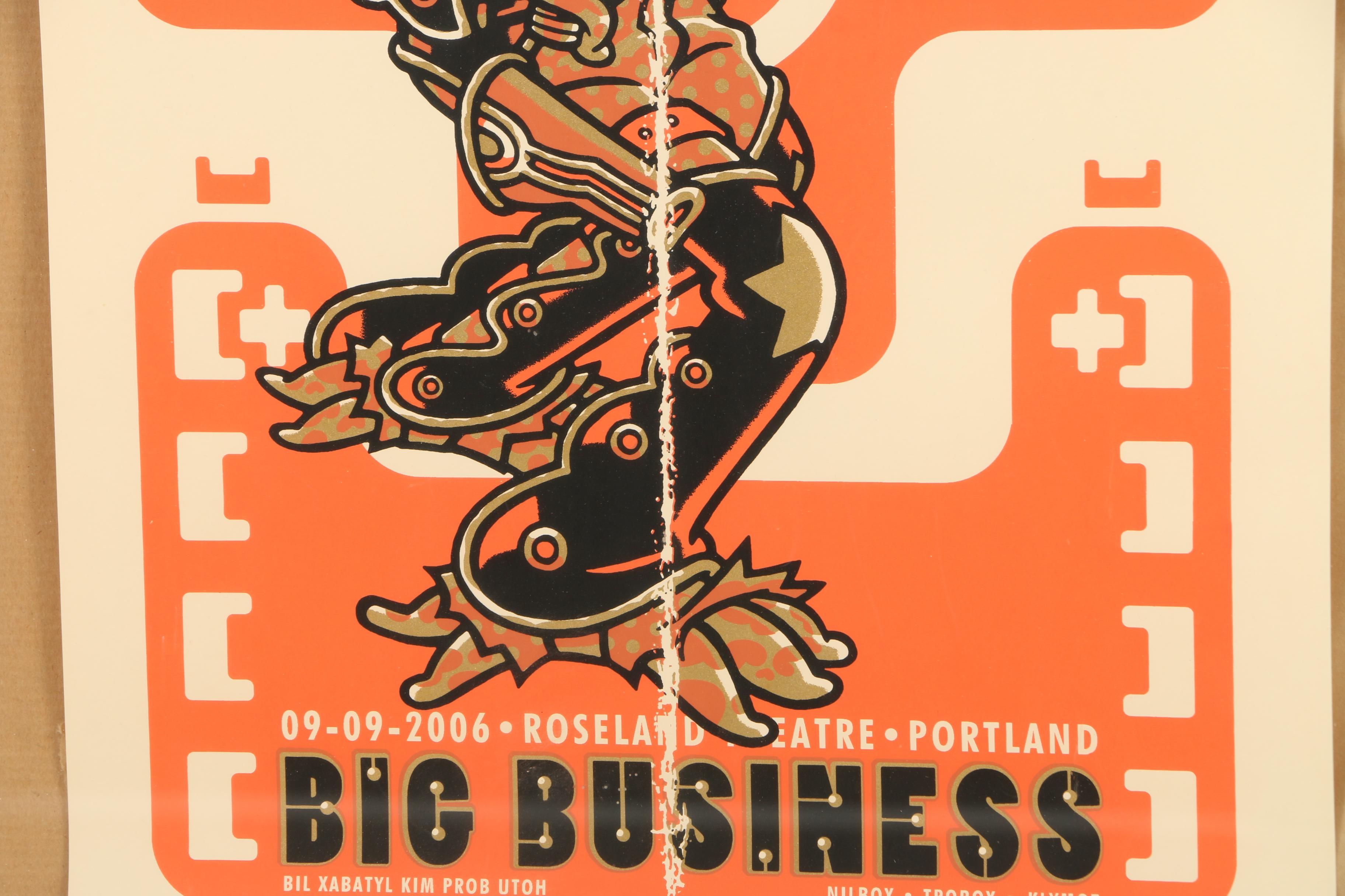 Guy Burwell Limited Edition Serigraph Poster for Melvins and Big Business