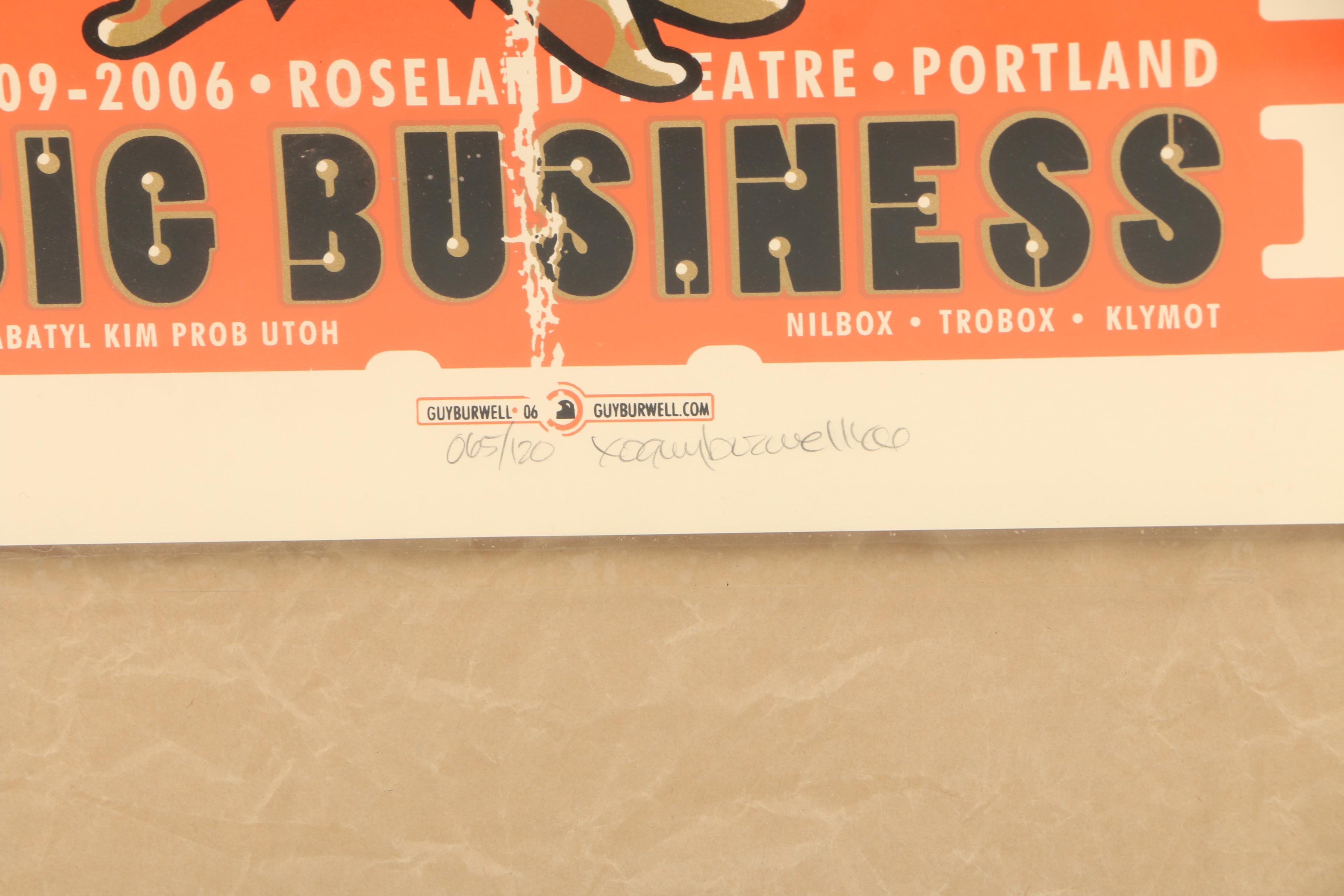 Guy Burwell Limited Edition Serigraph Poster for Melvins and Big Business