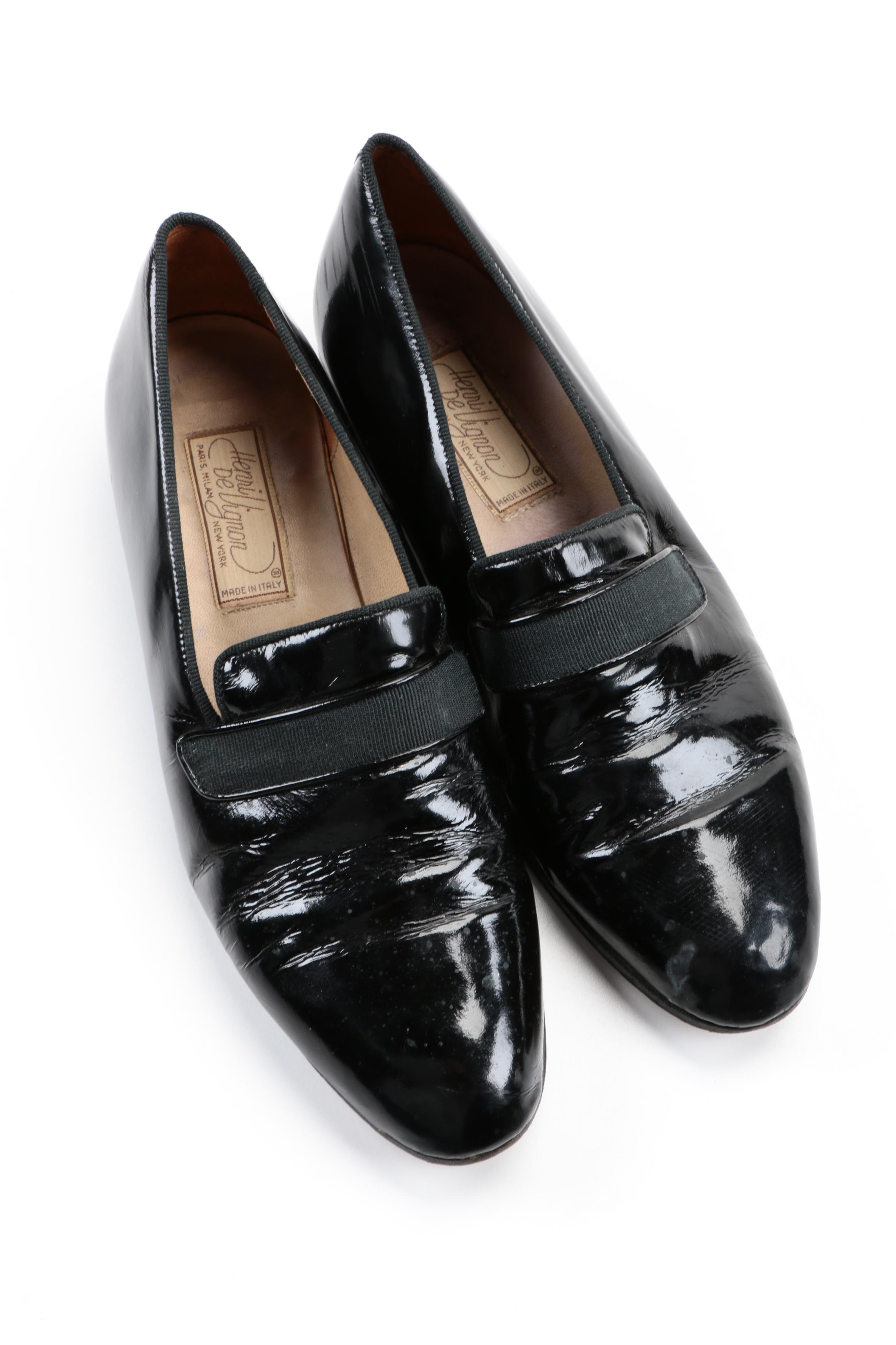 Men's Henri De Vignon Black Patent Leather Loafers