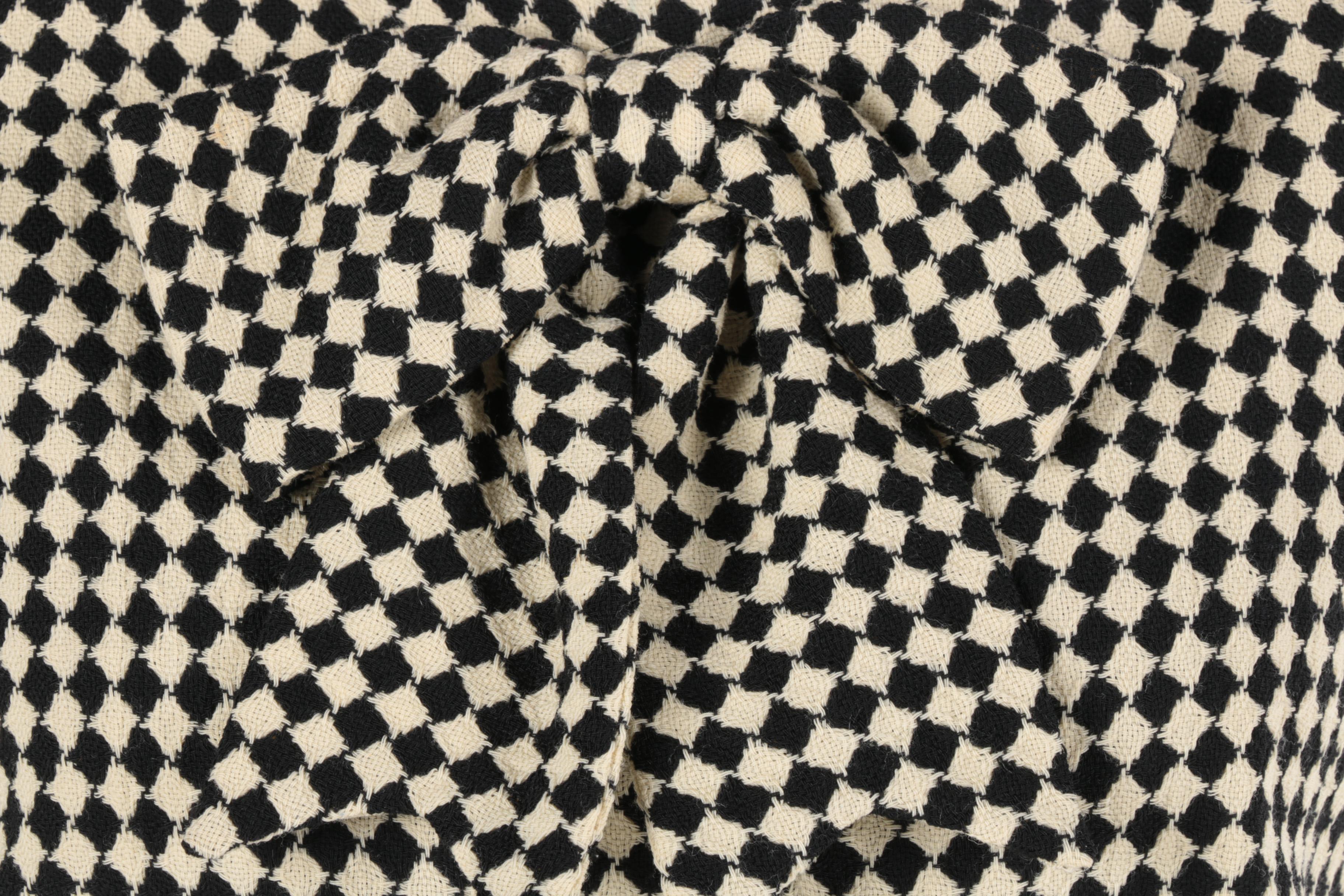 Moschino Couture Checkered Wool Sleeveless Dress