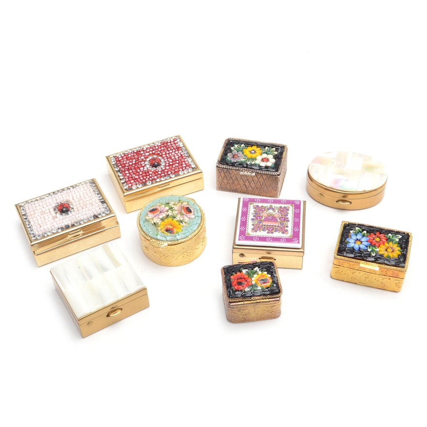 Trinket Box Collection Including Micro Mosaics